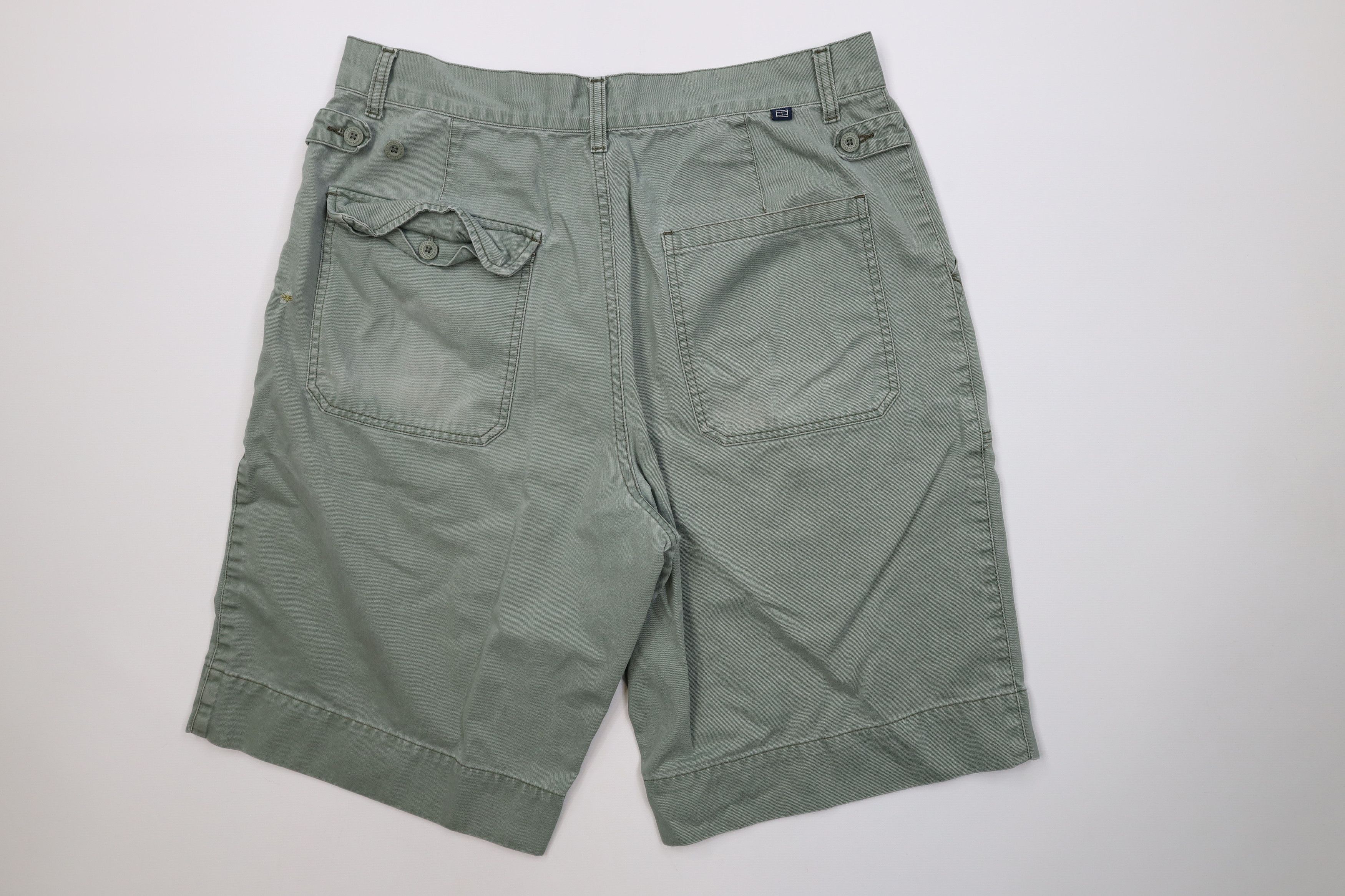 Tommy Hilfiger Vintage 90s Tommy Hilfiger Surplus Military Shorts Green Size US 36 / EU 52 - 8 Thumbnail