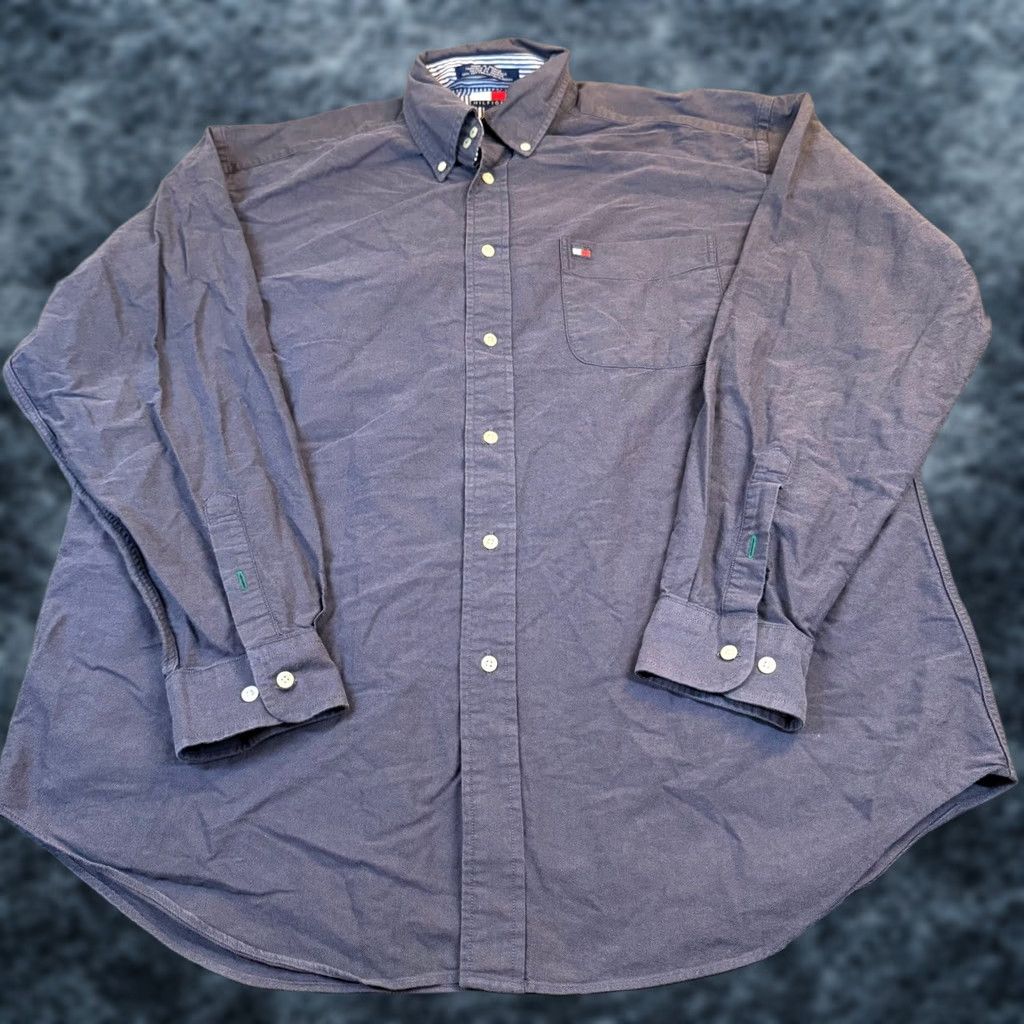 Tommy Hilfiger Tommy Hilfiger Oxford Button-Down Shirt Mens L Blue Long Sleeve Logo Pocket Size US L / EU 52-54 / 3 - 1 Thumbnail