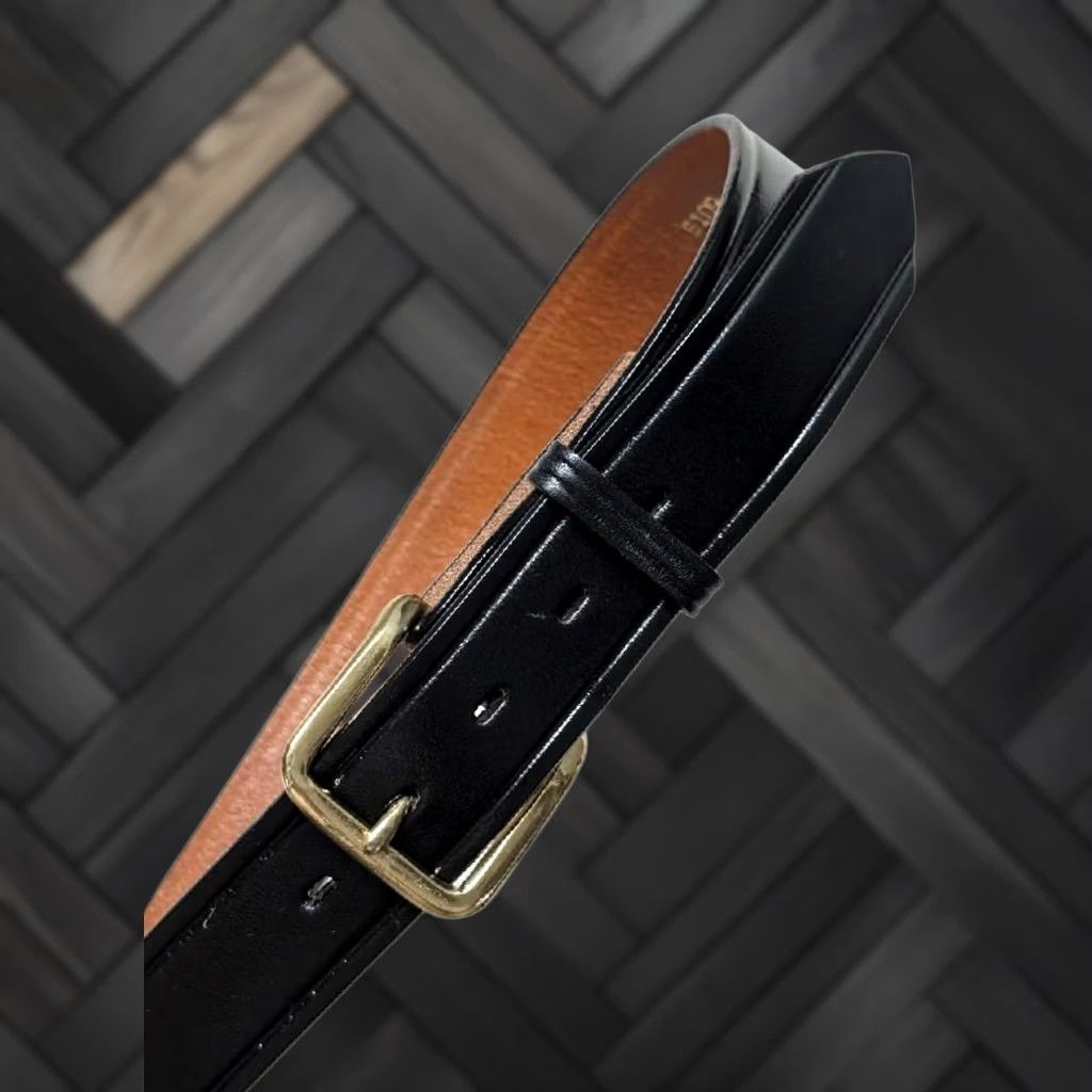 Vintage VINTAGE western belt Don Hume 34 black Cowhide Leather belt COWBOY Mens Size 34 - 1 Thumbnail