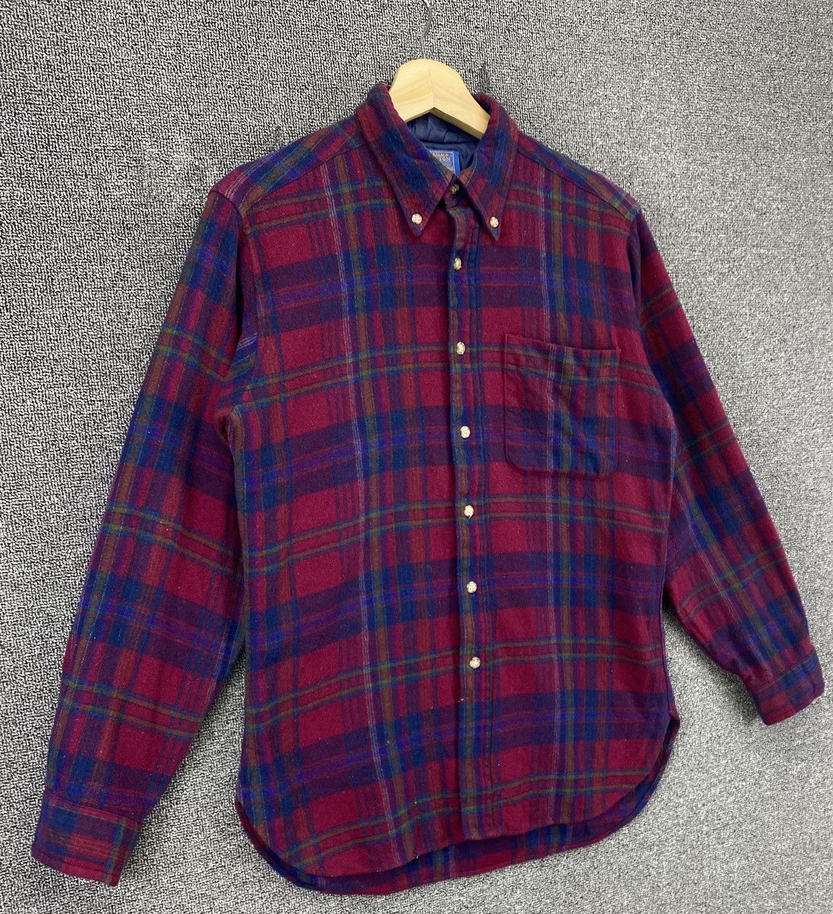 Pendleton Vintage Pendleton Wool Flannel Shadow Plaid Shirts Button Up Size M / US 6-8 / IT 42-44 - 2 Thumbnail