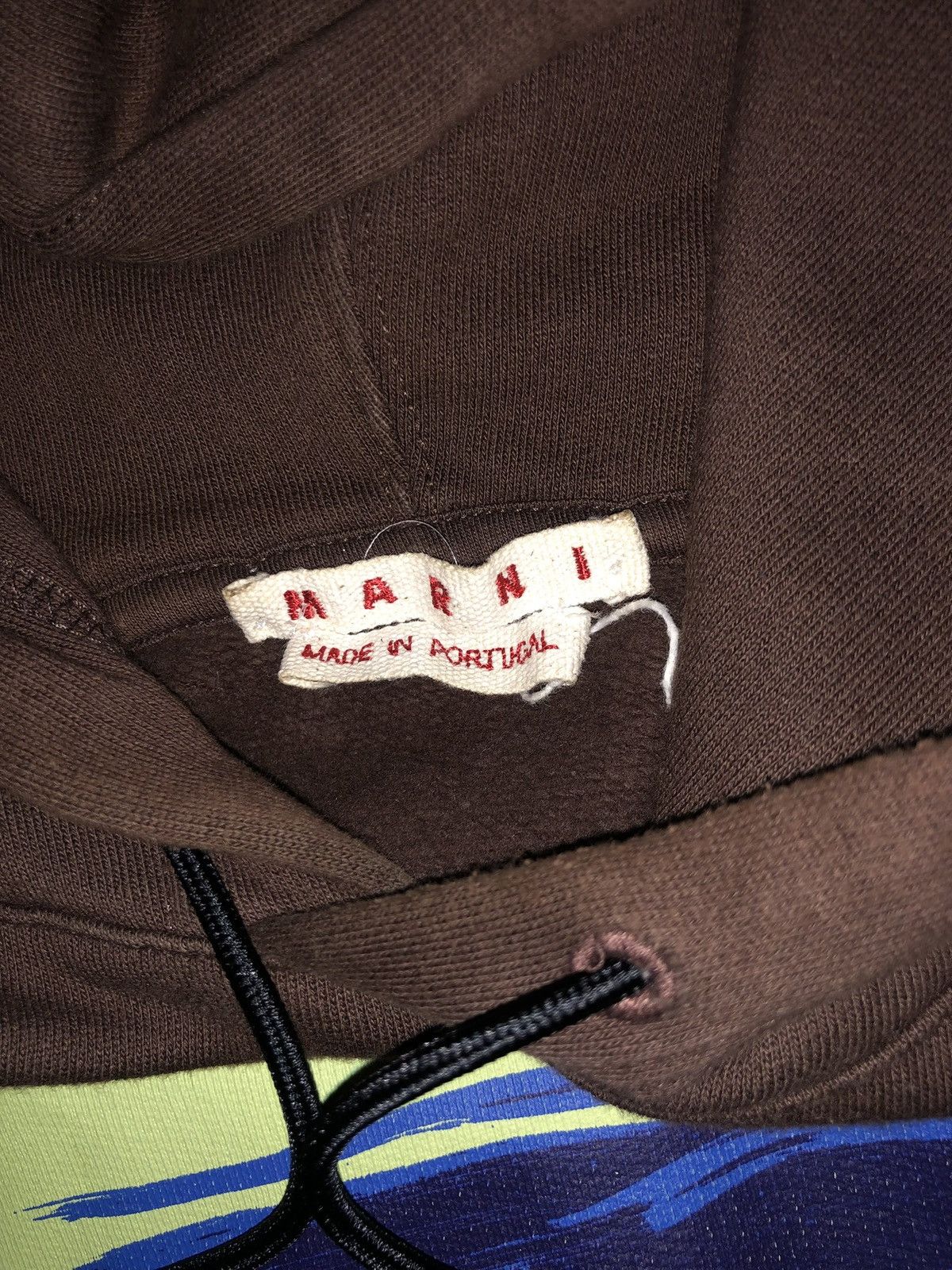 Marni Marni Graphic Print Brown Hoodie - Size Extra Small Size US XS / EU 42 / 0 - 3 Thumbnail
