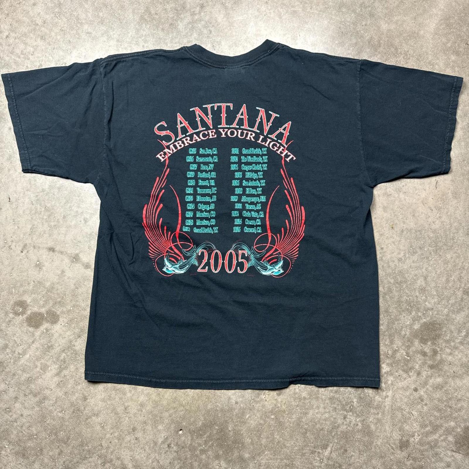 Gildan Carlos Santana Embrace Your Light 2005 Tour Y2k T-Shirt Size US L / EU 52-54 / 3 - 2 Thumbnail