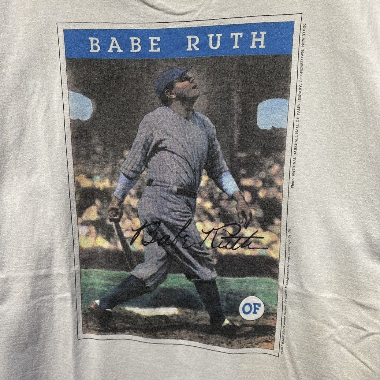 MLB Vintage 92s Babe Ruth Baseball Classic Card New York Yankees Size US L / EU 52-54 / 3 - 3 Thumbnail