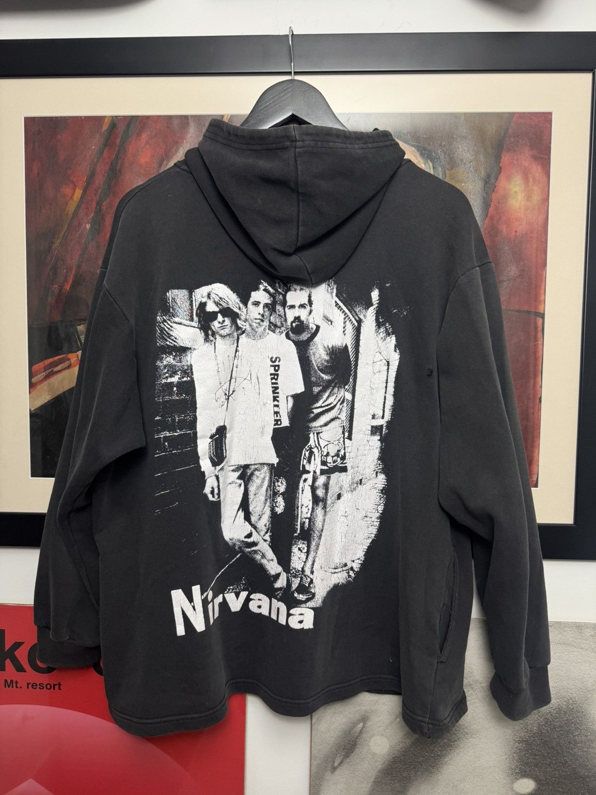 Nirvana Vintage 90s Rare Nirvana Band Hoodie Kurt Cobain Grunge Hype Size US M / EU 48-50 / 2 - 2 Thumbnail