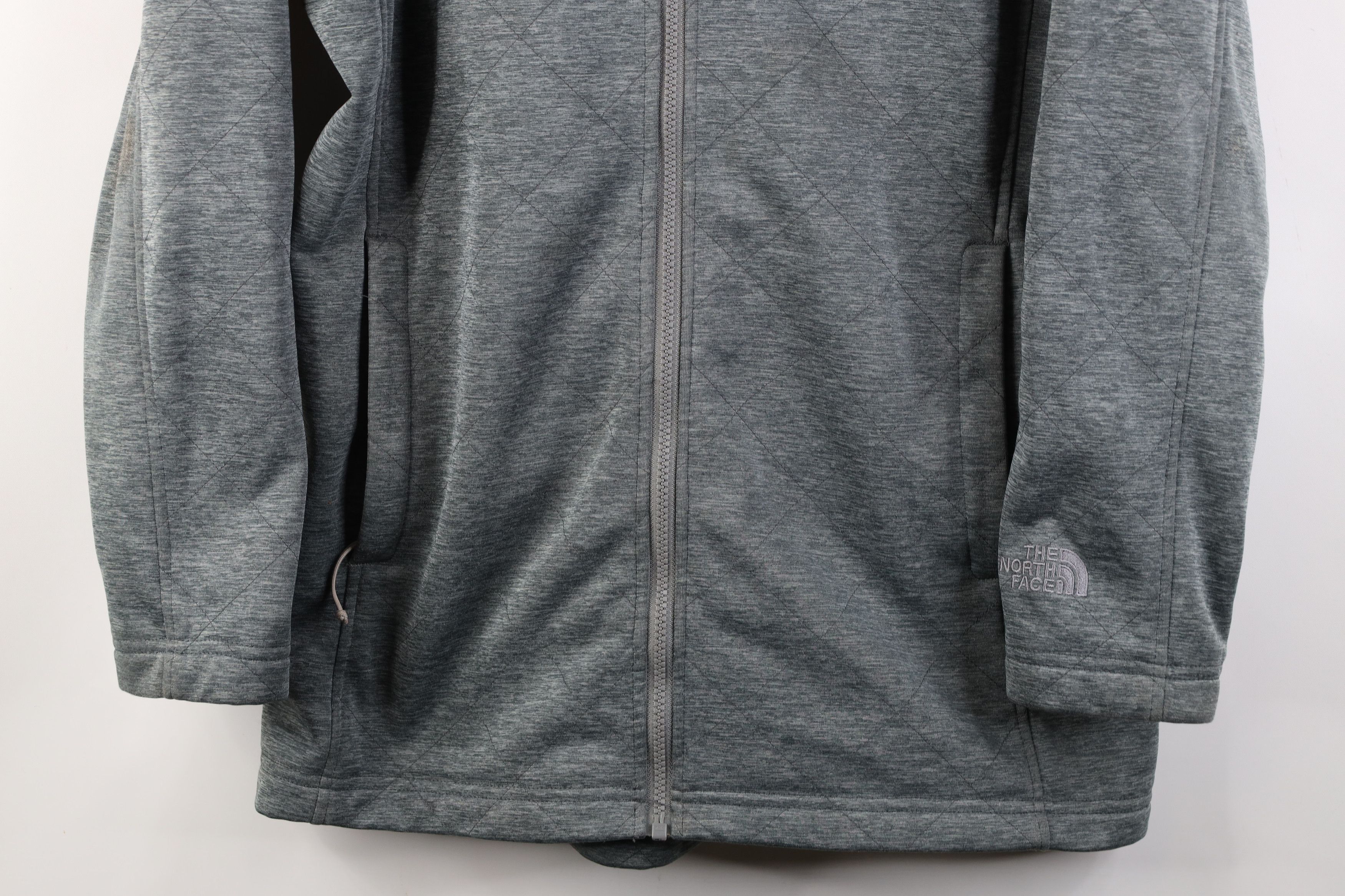 The North Face Vintage Y2K The North Face Quilted Fleece Lined Jacket Gray Size L / US 10 / IT 46 - 3 Thumbnail
