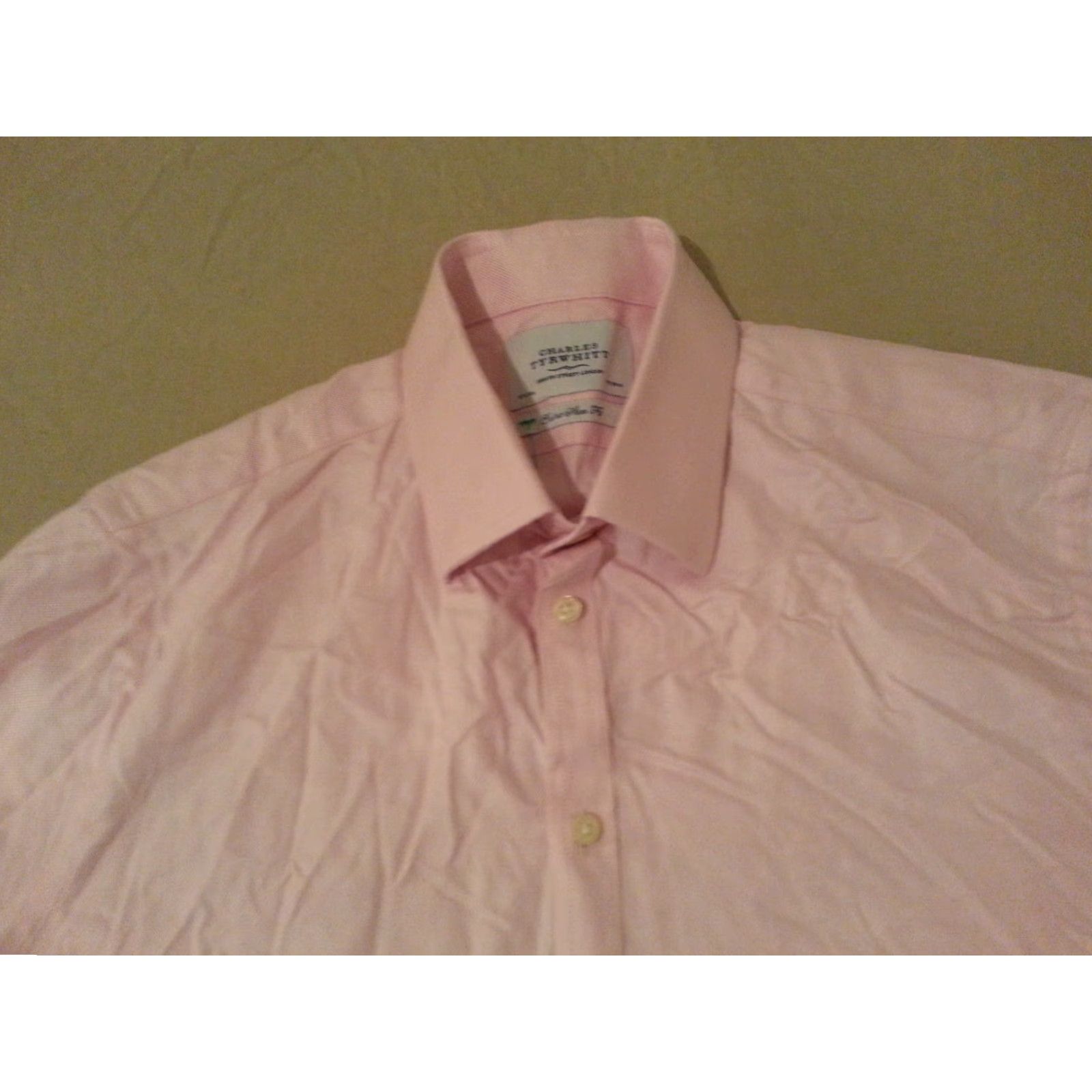 Charles Tyrwhitt VINTAGE Mens Charles Tyrwhitt Dress Shirt 16.5 33 Pink Cotton Shirt Mens 16 1/2 33 Pink Dress Shirt Charles Tyrwhitt Size 46R - 3 Thumbnail