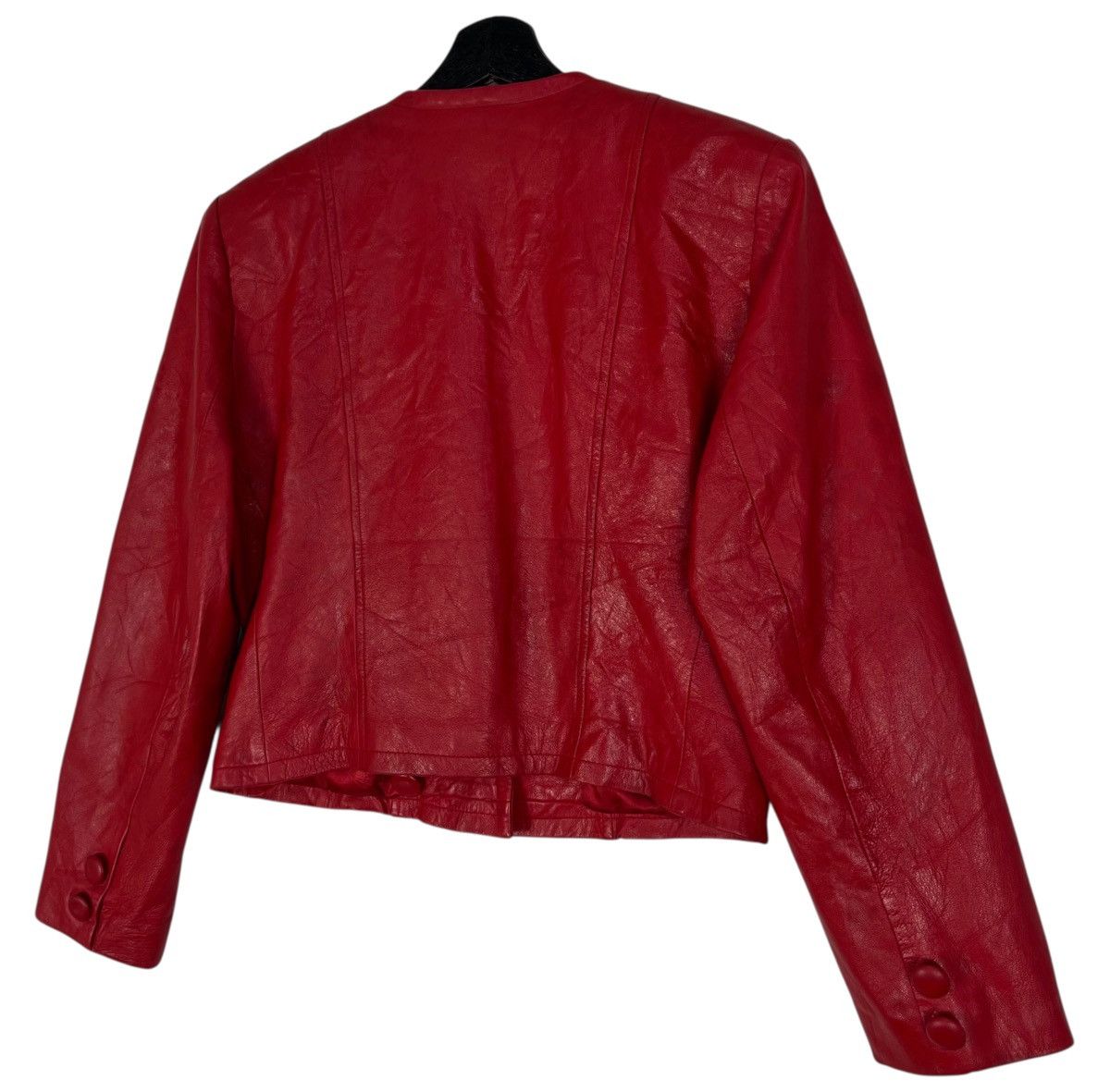 Vintage Vintage Maffei Italy Red Leather Jacket Size M / US 6-8 / IT 42-44 - 5 Thumbnail