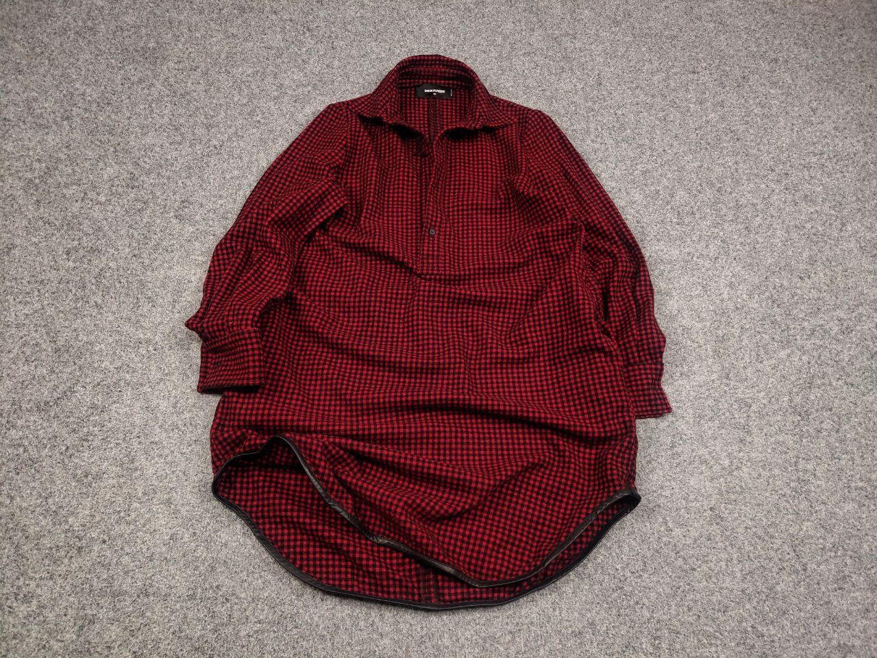 Dsquared2 Dsquared2 authentic Red Checkered Casual Wool Tunic Dress Size S / US 4 / IT 40 - 2 Thumbnail