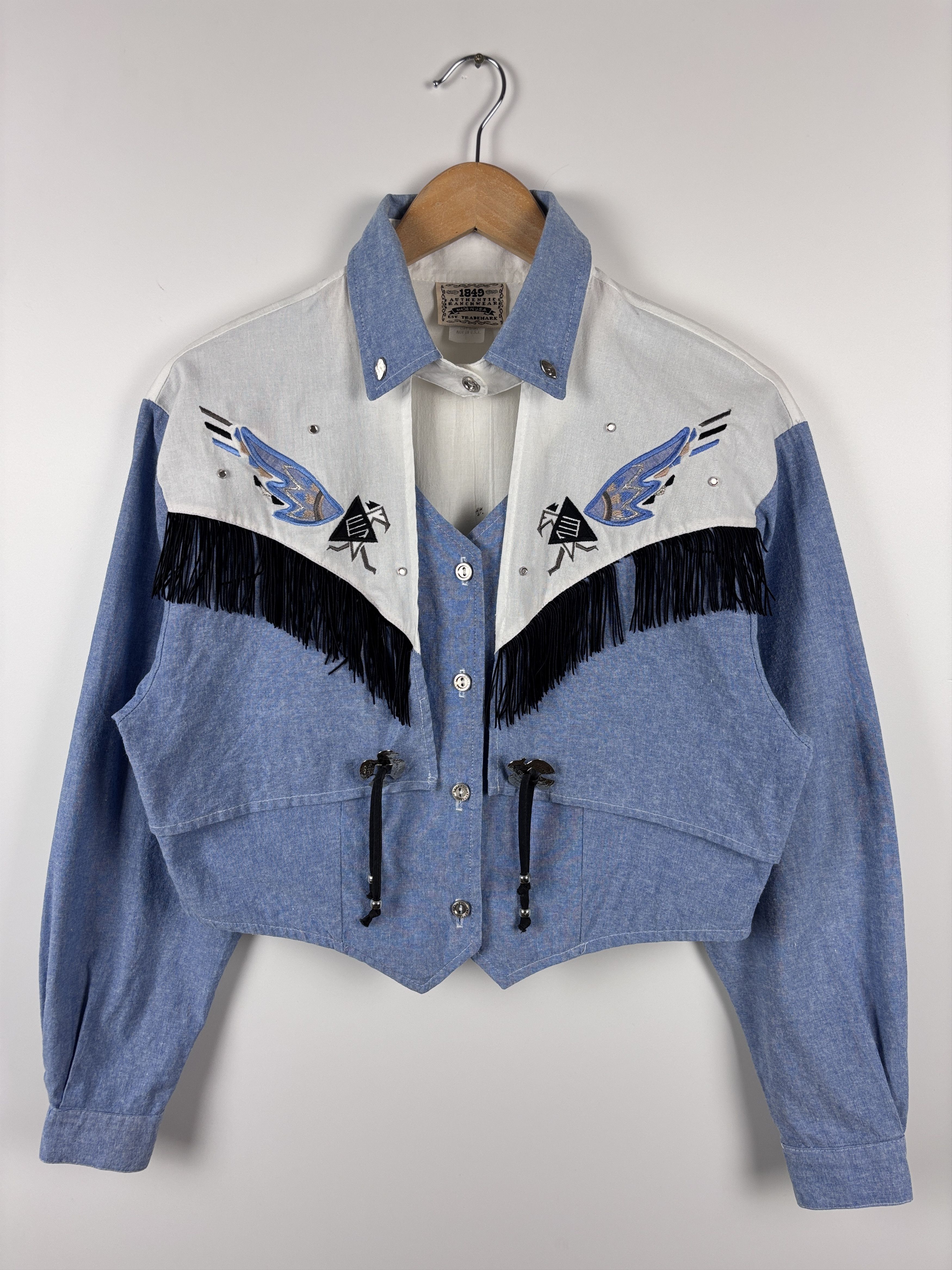 Cowboy Equipment × Vintage Vintage 1849 Authentic Ranchwear Crop Shirt Made in USA M Size M / US 6-8 / IT 42-44 - 1 Thumbnail