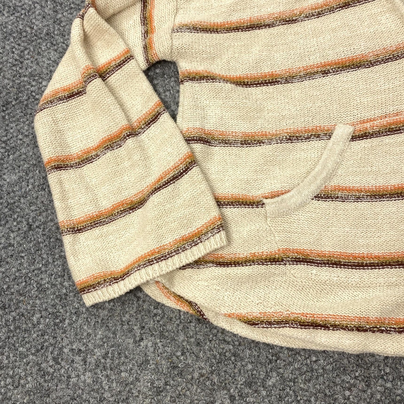 Billabong BILLABONG Beige Baja Stripe Hoodie Pullover Sweater Womens Small Size S / US 4 / IT 40 - 4 Thumbnail
