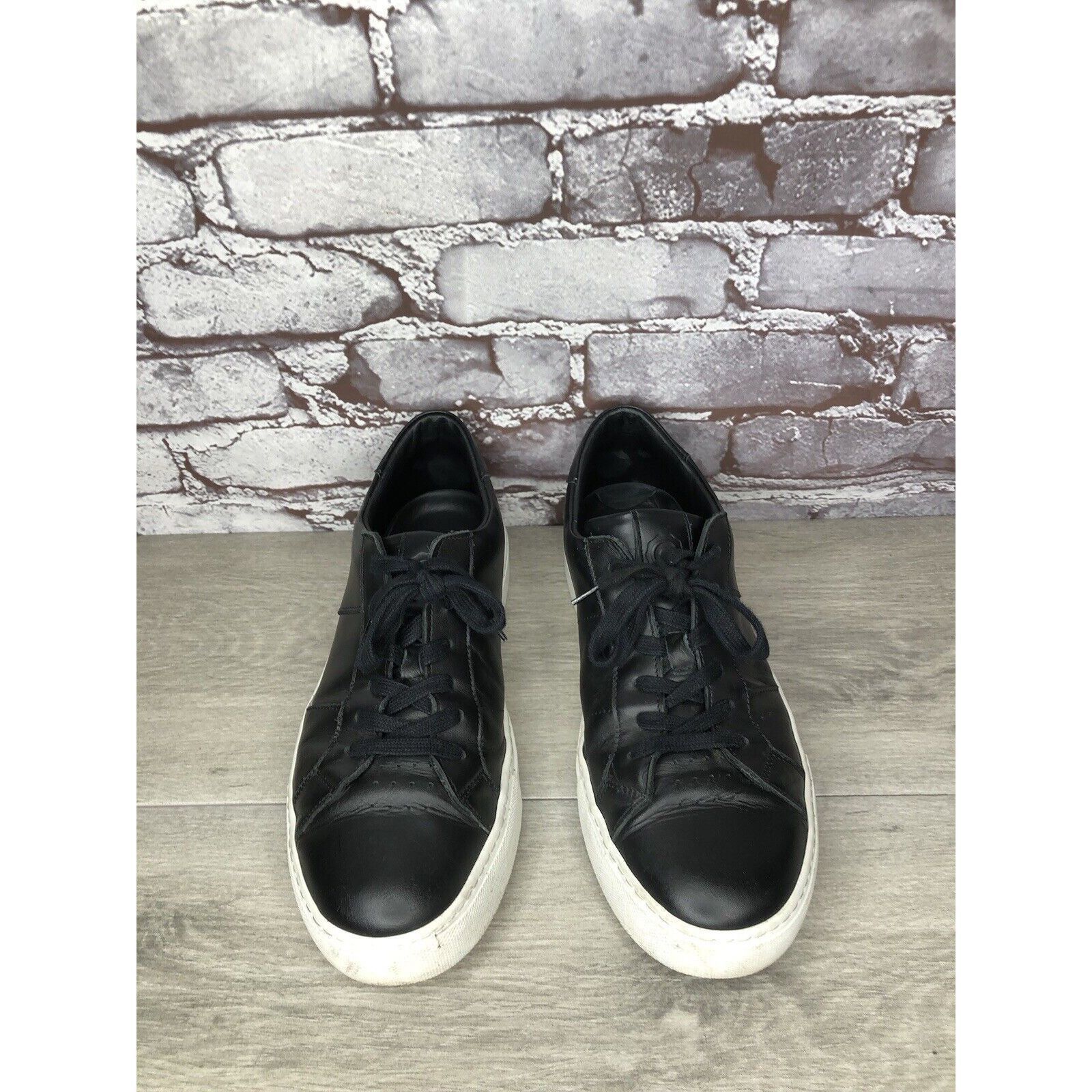 Greats Greats Brooklyn Black Leather Causal Lace Sneakers Shoes Men Size US 9.5 / EU 42-43 - 17 Thumbnail