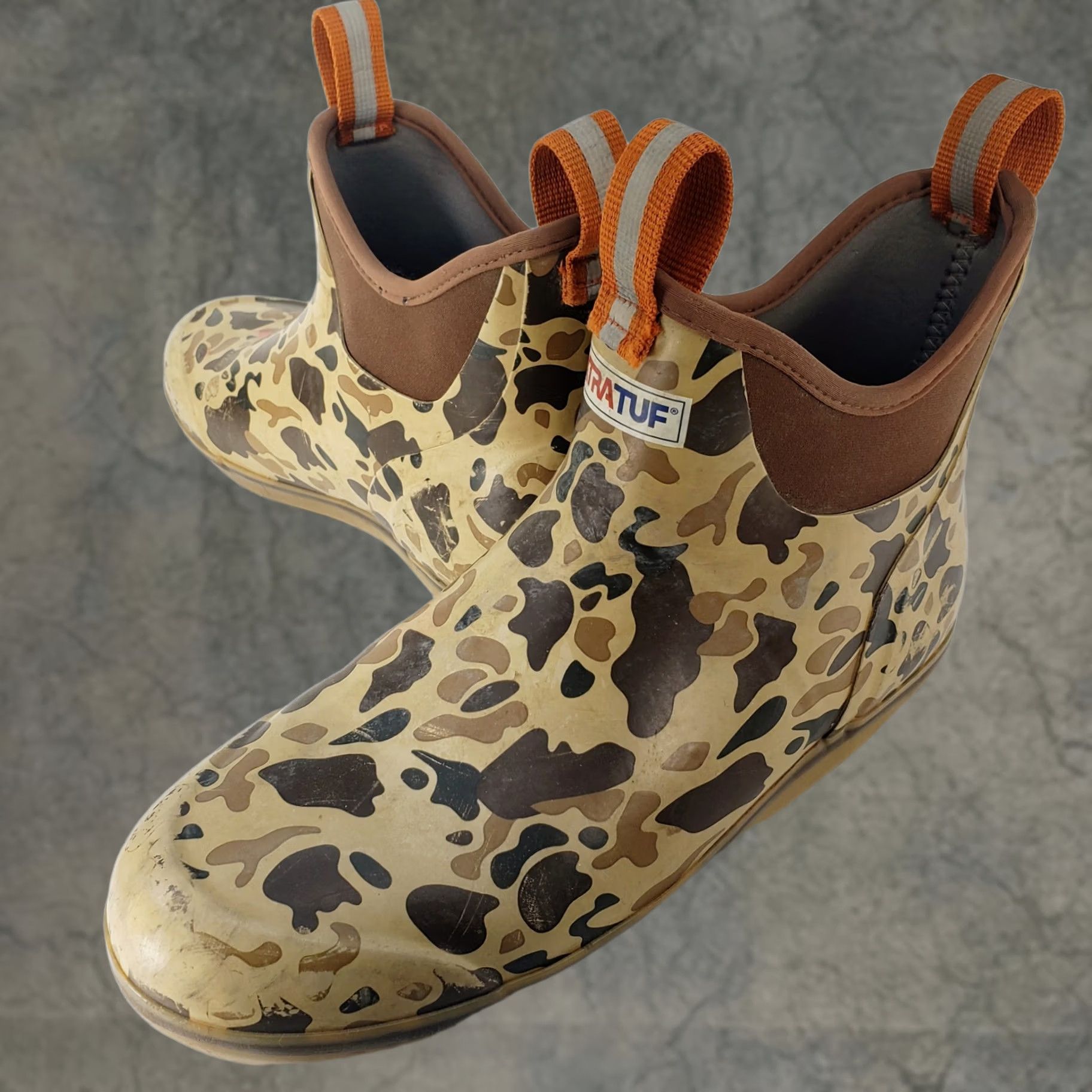 Xtratuf Ankle Deck Boots Men's 9m Camoflauge Camo Multicolor Xmab-Dcam, Men's