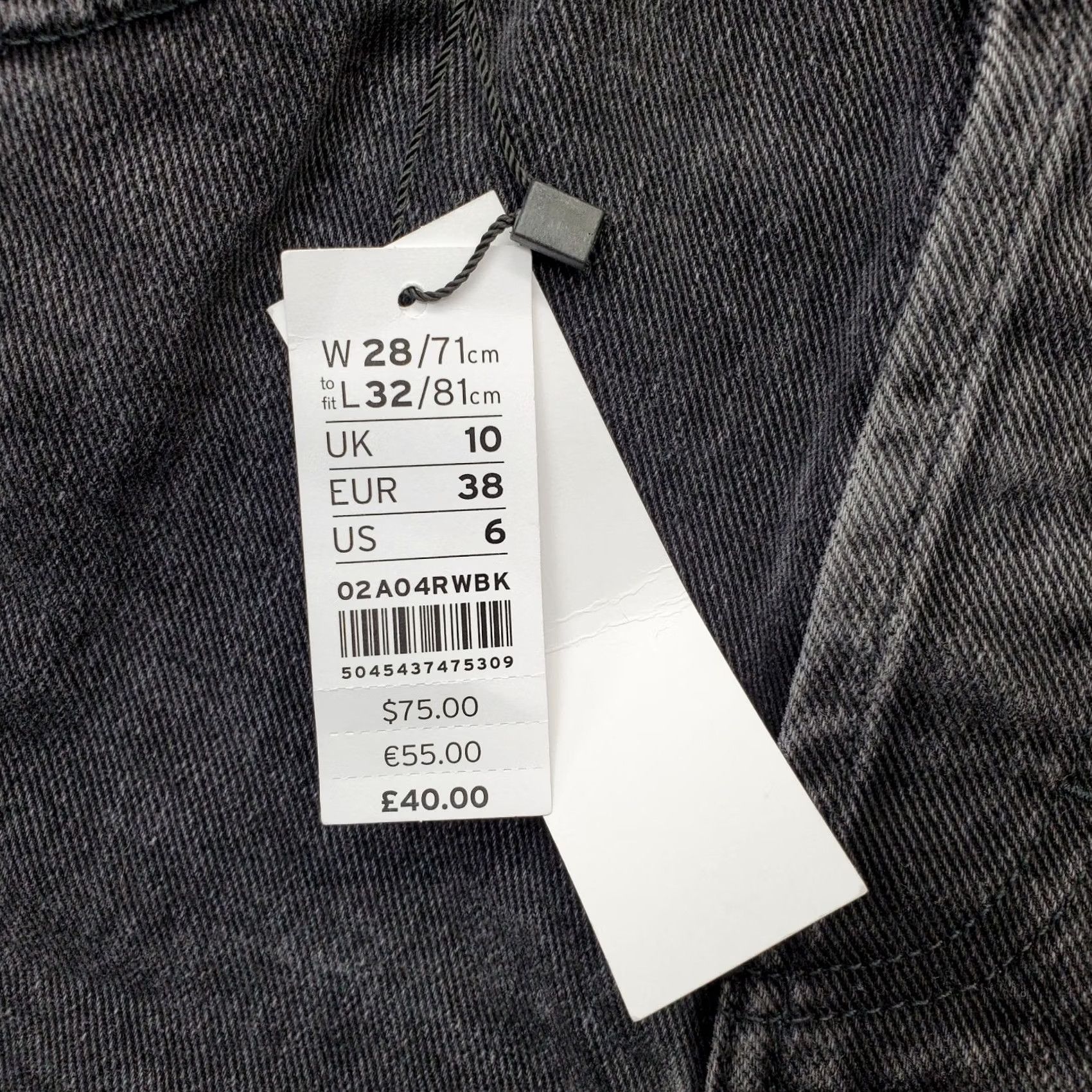 Topshop Topshop Jeans Womens Size 6 Gray Denim Dark Wash Regular Straight Leg Button Fly Shirt? Size 28" / US 6 / IT 42 - 7 Thumbnail