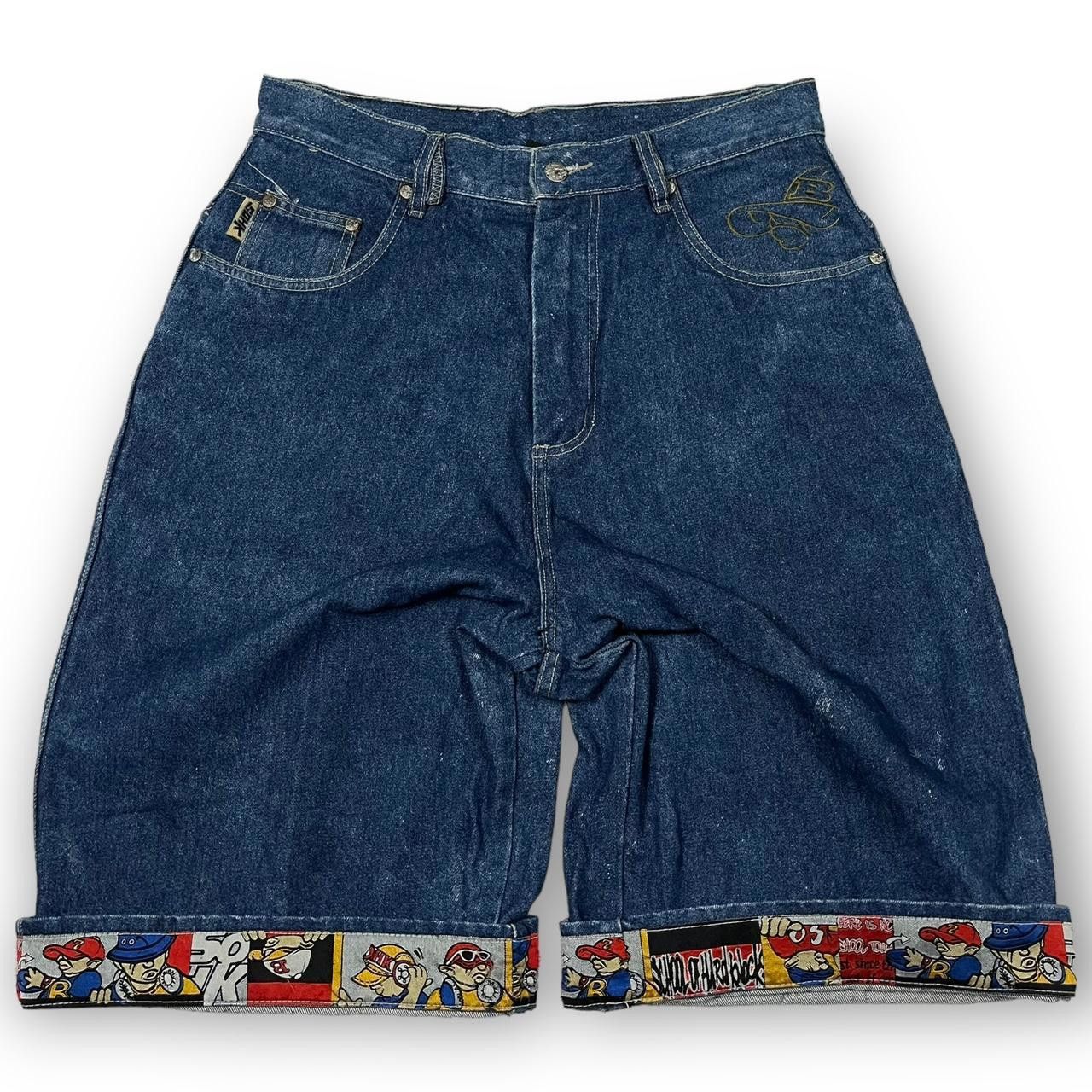 Designer SOHK baggy vintage hip-hop skater raver shorts jorts Size US 33 - 5 Thumbnail