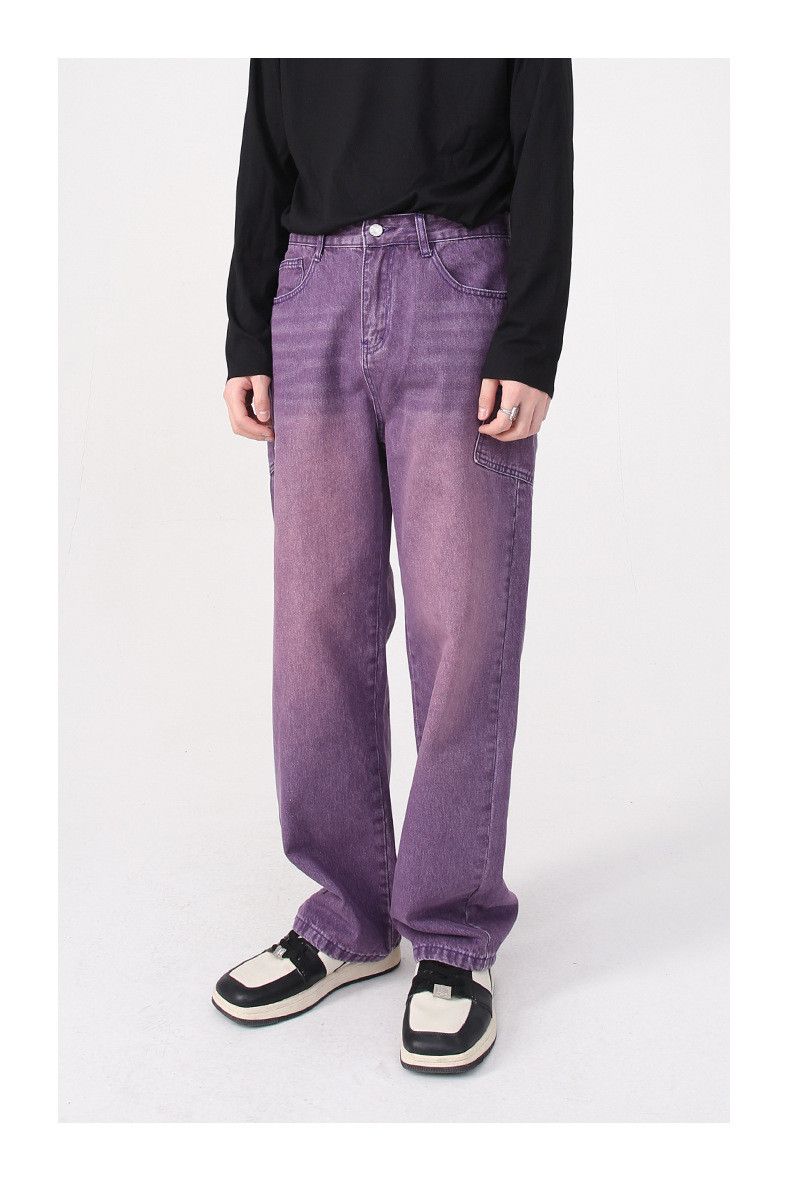 Japanese Brand Japanese-style trendy loose straight-leg hip-hop jeans Size US 32 / EU 48 - 1 Thumbnail