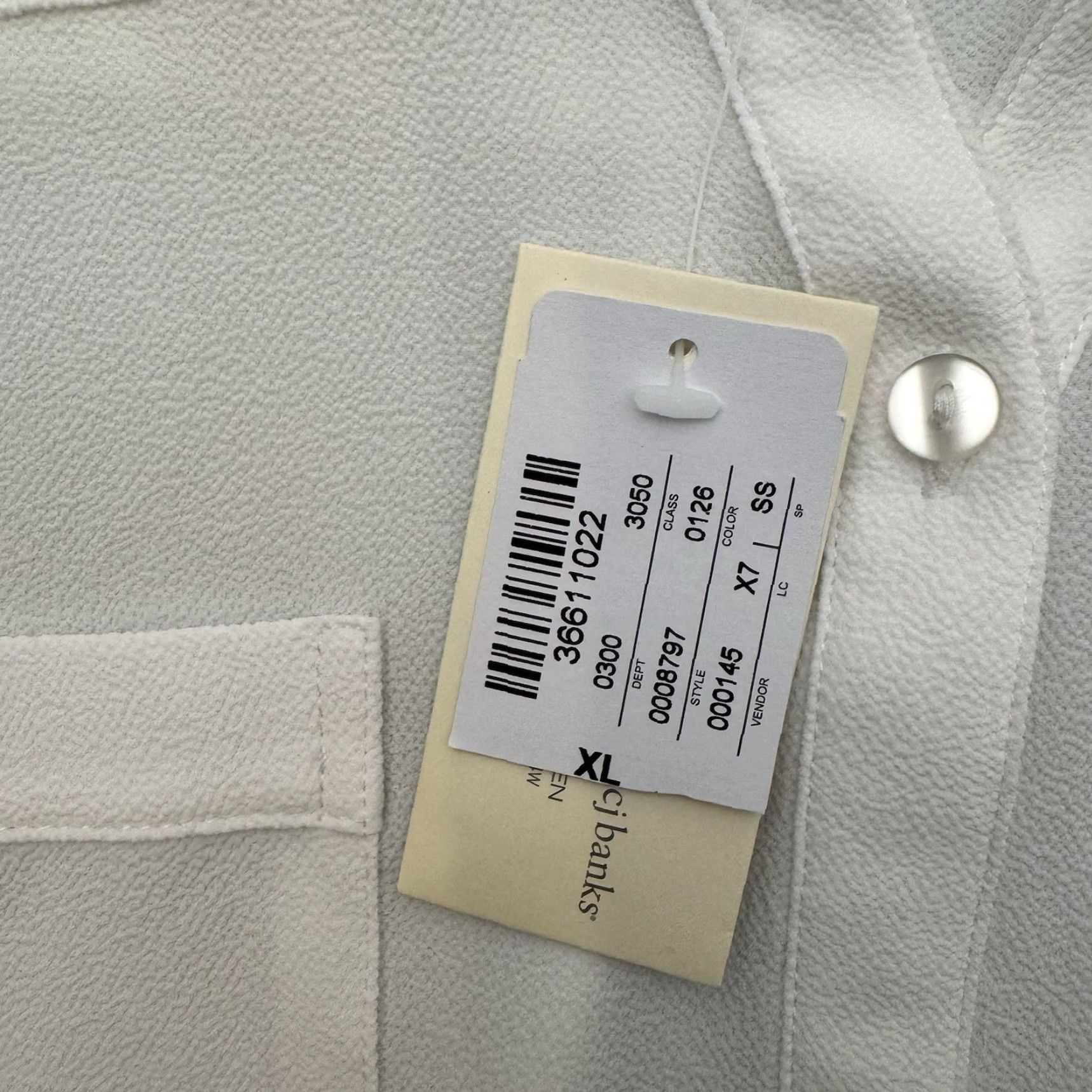 Vintage Christopher & Banks Button Down Shirt XL White Collared Long Sleeve Button-Up Women Office Chic Minimalist Crepe Semi-Sheer Casual Workwear 90s? Size XL / US 12-14 / IT 48-50 - 5 Thumbnail