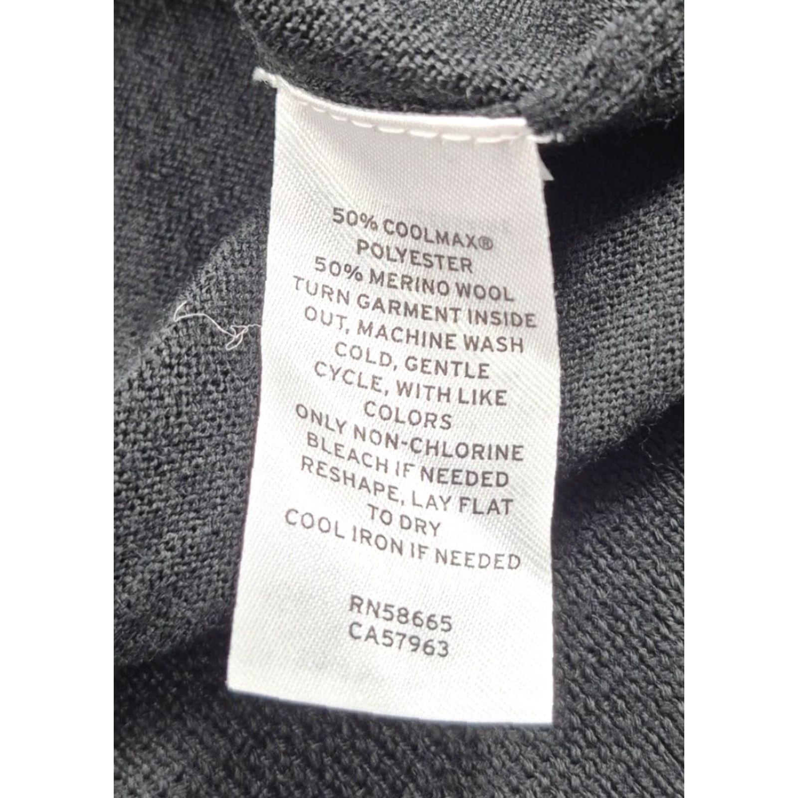 Nordstrom Nordstrom Mens Small Black Tech-Smart Collared Knit Wool Blend Pullover Sweater Size US S / EU 44-46 / 1 - 6 Thumbnail