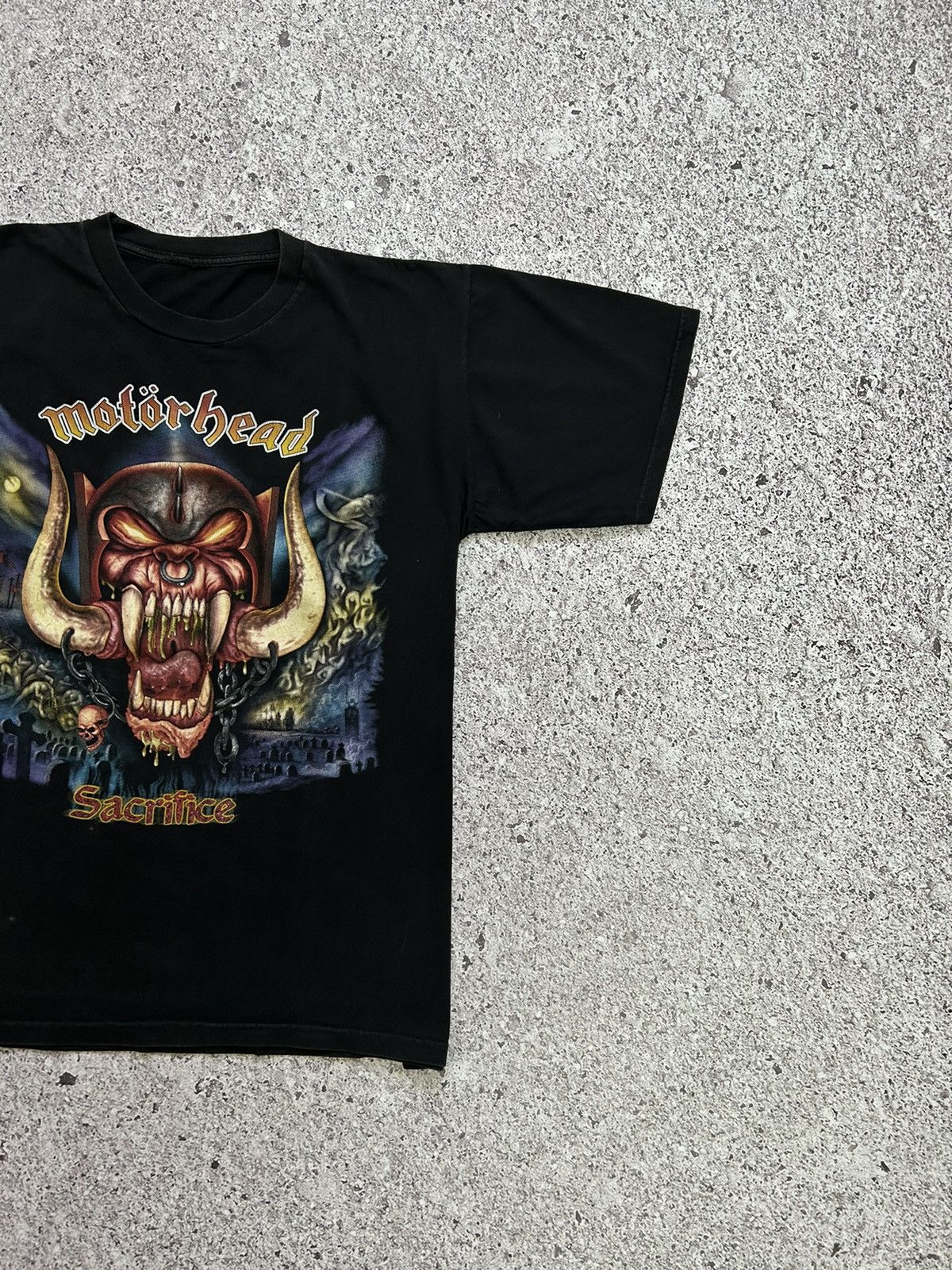 Band Tees × Vintage Vintage 90’s Band Rock Motorhead Sacrifice T-Shirt Size US XXL / EU 58 / 5 - 3 Thumbnail