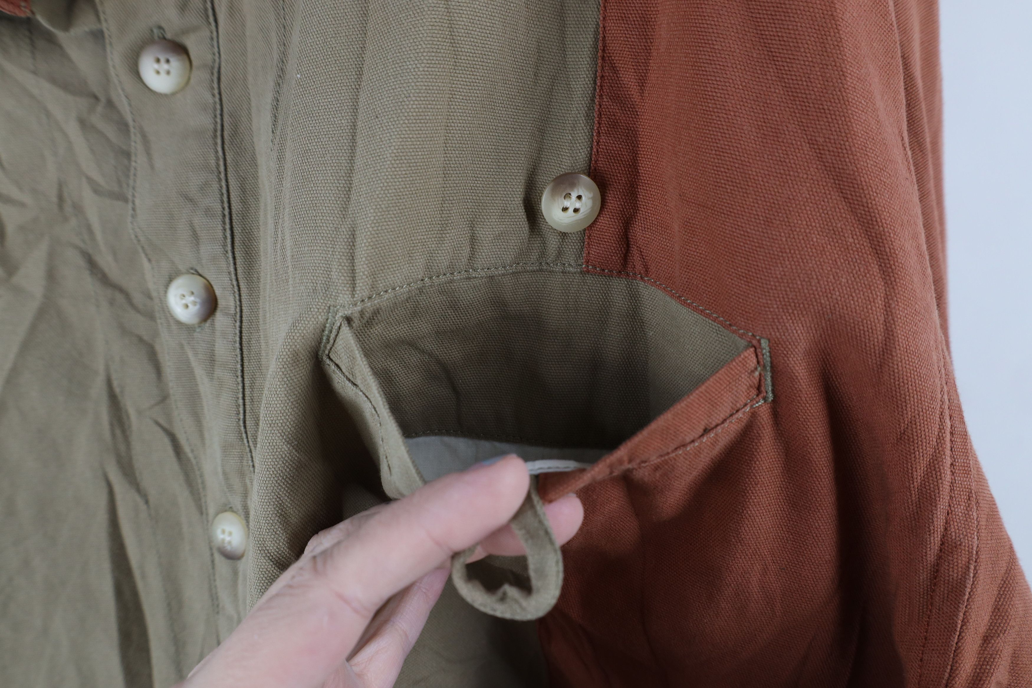 L.L. Bean × Vintage Vintage 90s LL Bean Block Collared Button Down Polo Shirt Size US L / EU 52-54 / 3 - 5 Thumbnail