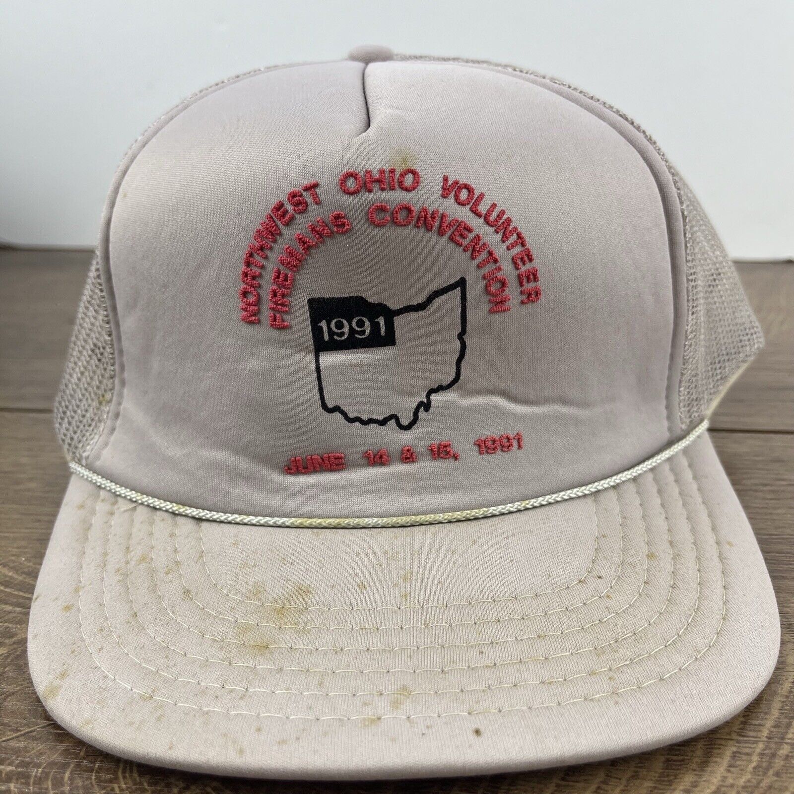 Other Northwest Ohio Volunteer Firemans Convention Hat Gray Cap Ad Size ONE SIZE - 3 Thumbnail