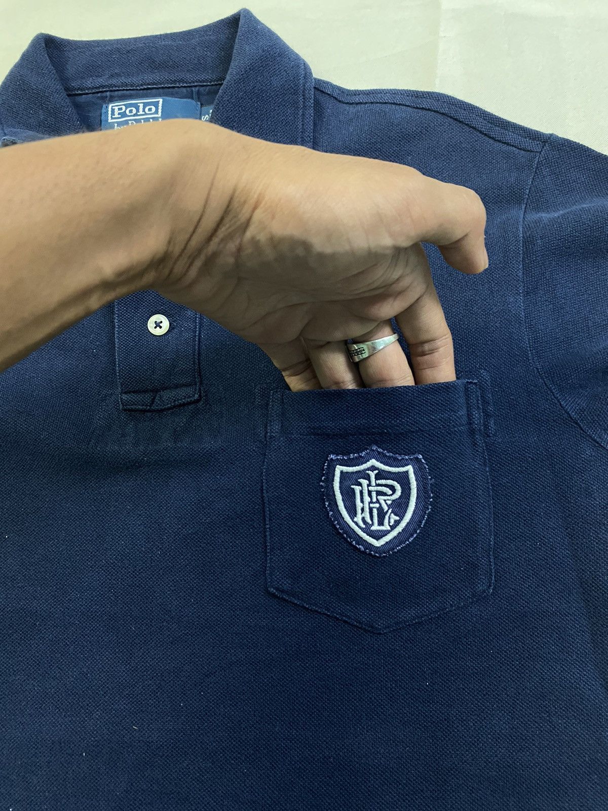 Polo Ralph Lauren × Vintage 🔥RARE🔥 Vintage Polo Ralph Lauren Navy S Pocket Tee Size US S / EU 44-46 / 1 - 6 Thumbnail