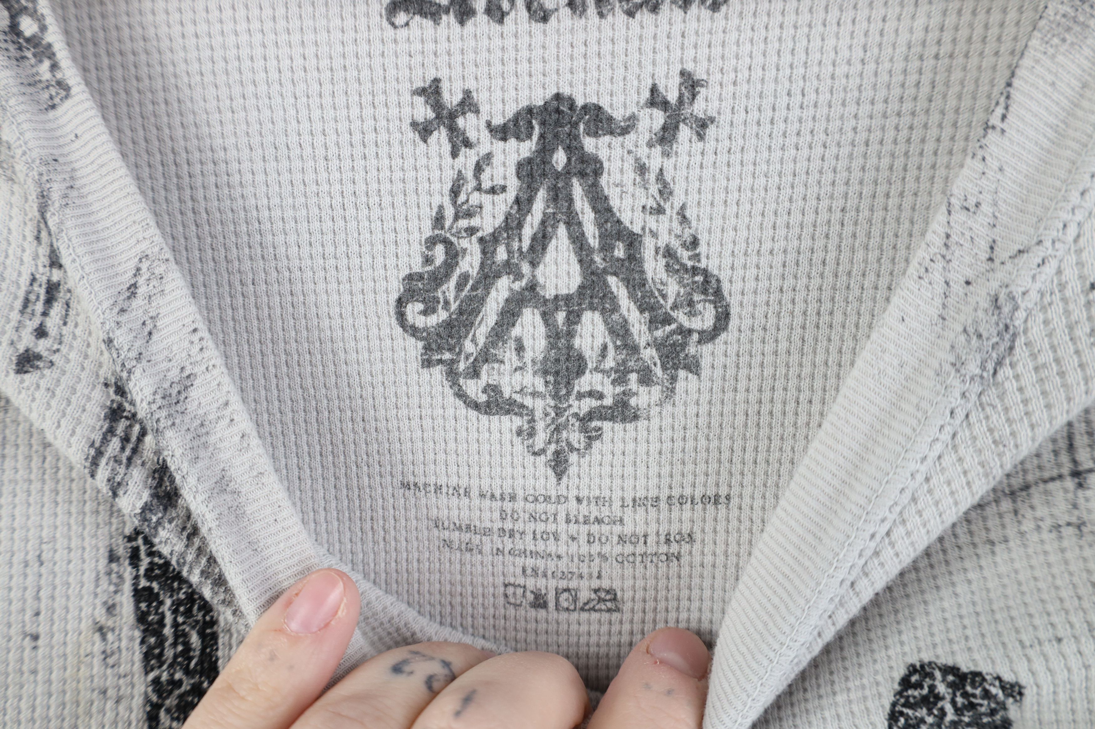 Affliction Vintage Affliction Thermal Waffle Knit Long Sleeve T-Shirt Size US M / EU 48-50 / 2 - 8 Thumbnail
