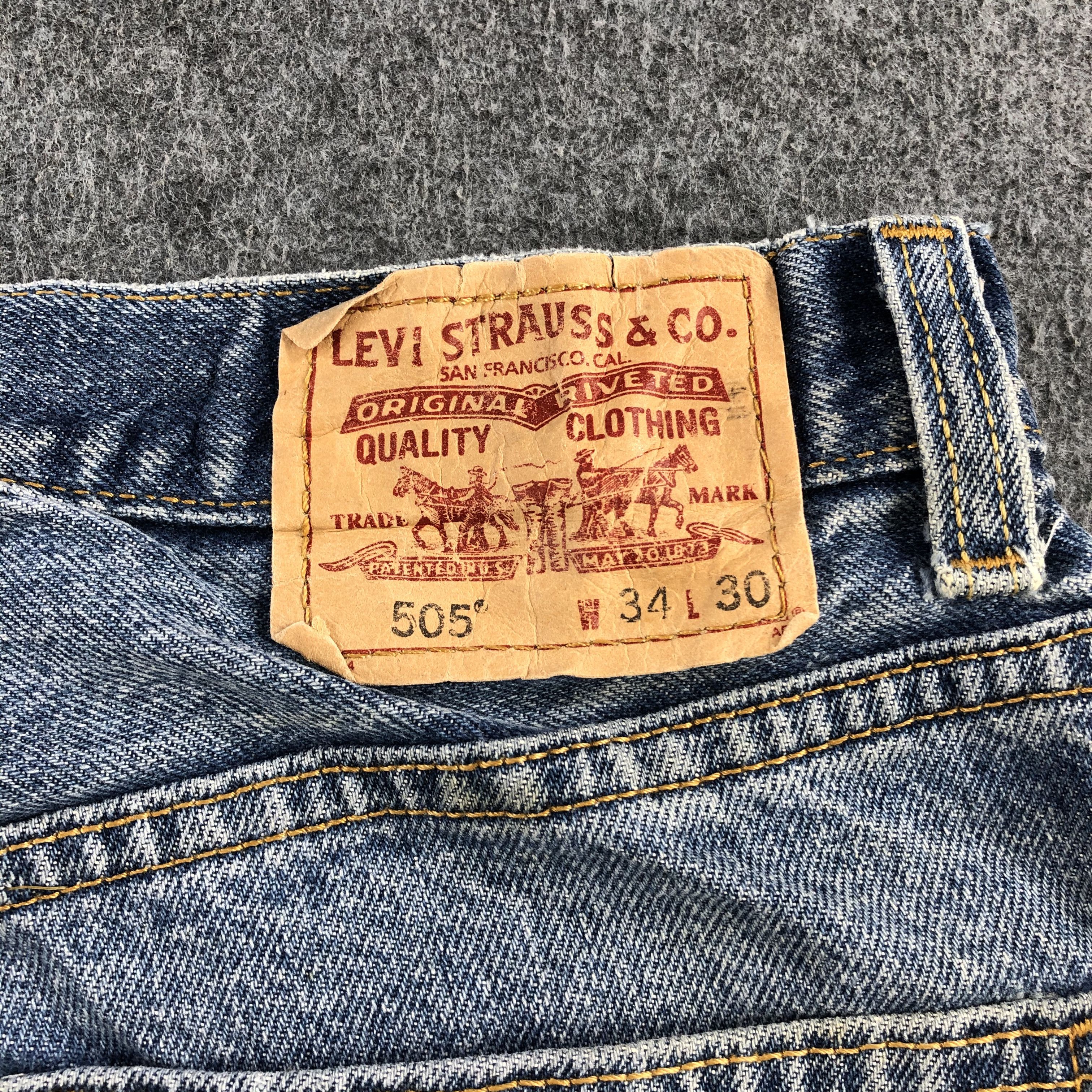 Levi's Vintage Blue Wash Levis 505 Jeans-J2069 Size US 34 / EU 50 - 5 Thumbnail