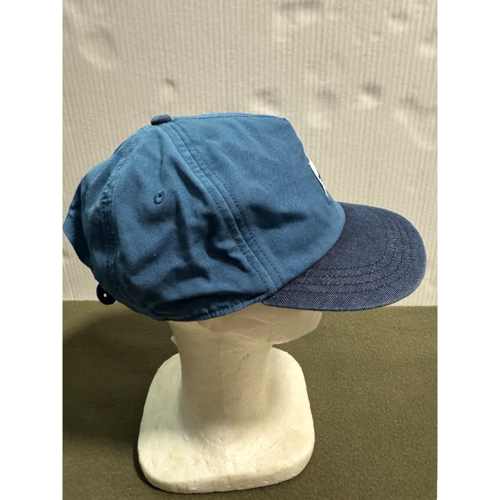 Patagonia PATAGONIA P-6 Label Trad Cap Hat Ventura CA Patch Blue Denim Brim NetPlus OSFM Mens Hat Size ONE SIZE - 4 Thumbnail