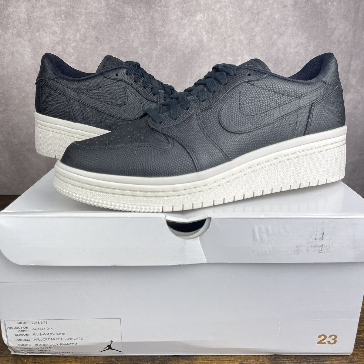Jordan Brand NEW Promo Sample Air Jordan Lifted Black Phantom AO1334-014 Size US 12 / EU 45 - 2 Thumbnail