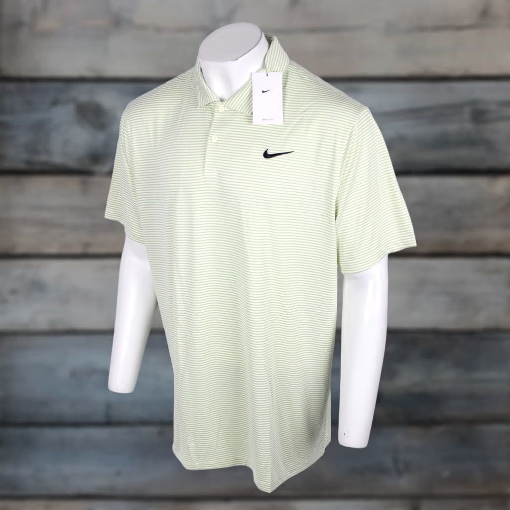 Nike Nike Dri-FIT Core Golf Polo Short Sleeve Shirt XXL Green Striped FZ5647 - Nike Golf Polo Shirt Men’s 2XL Green Stripe (Nil) Size US XXL / EU 58 / 5 - 1 Thumbnail