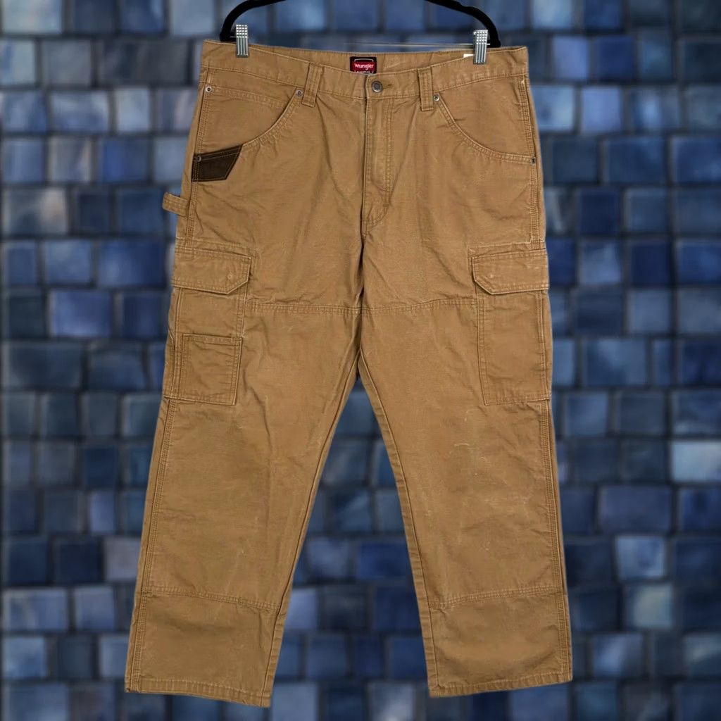 Wrangler Wrangler Cargo Pants Mens 38x30 Brown Solid Workwear Canvas Utility Gorpcore Size US 38 / EU 54 - 1 Thumbnail