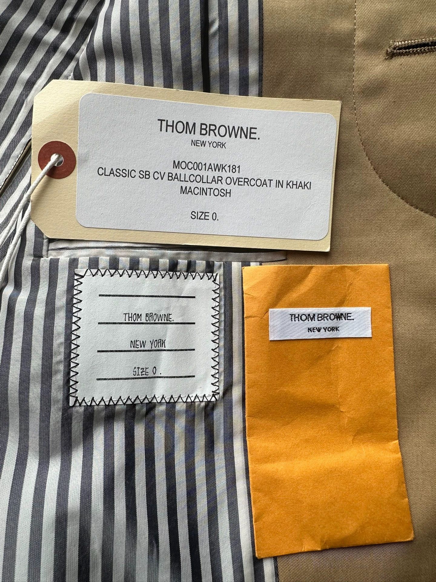 Thom Browne Thom Browne Classic Khaki Coat Men's Size 0 Size US XS / EU 42 / 0 - 3 Thumbnail