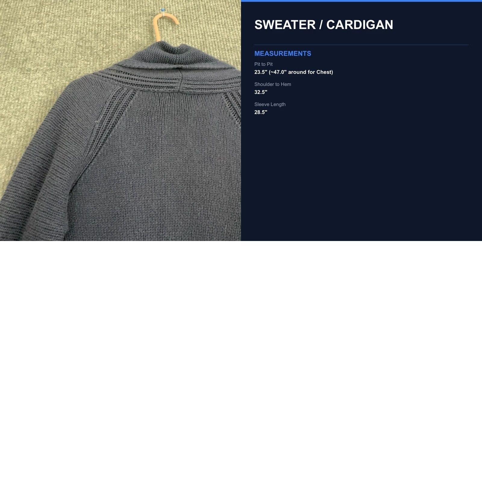 J.Crew J.Crew Cardigan Womens M Navy Blue Cotton Nylon Wool Open Front Shawl Classic Cardigan Sweater Knit Long Sleeve Casual Workwear Womens M Navy Blue Size M / US 6-8 / IT 42-44 - 8 Thumbnail