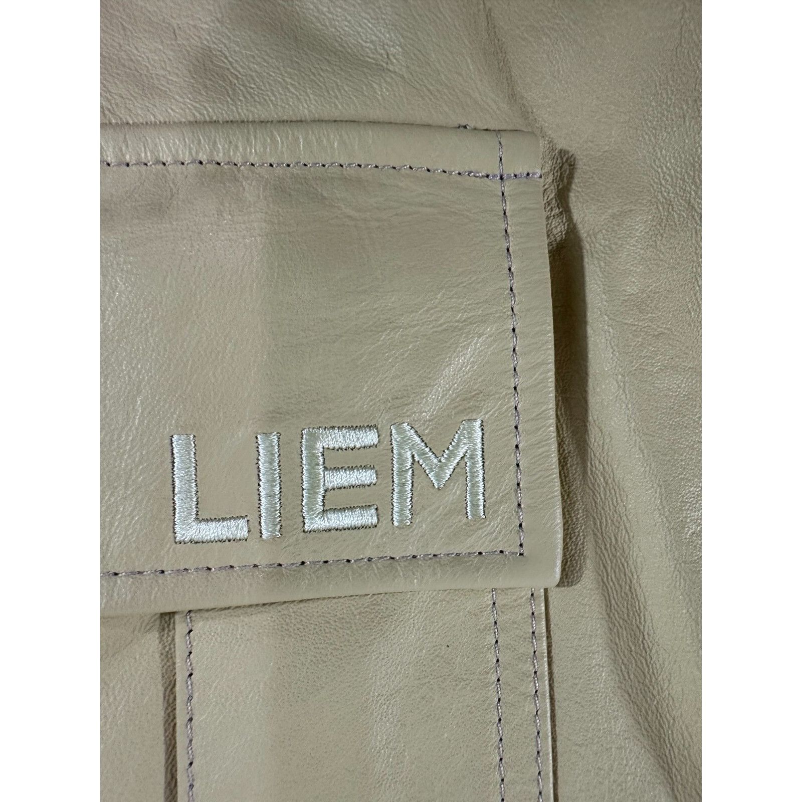 Other Liem Not Your Average leather Cargo Pant Size 36 color yello Size US 36 / EU 52 - 4 Thumbnail