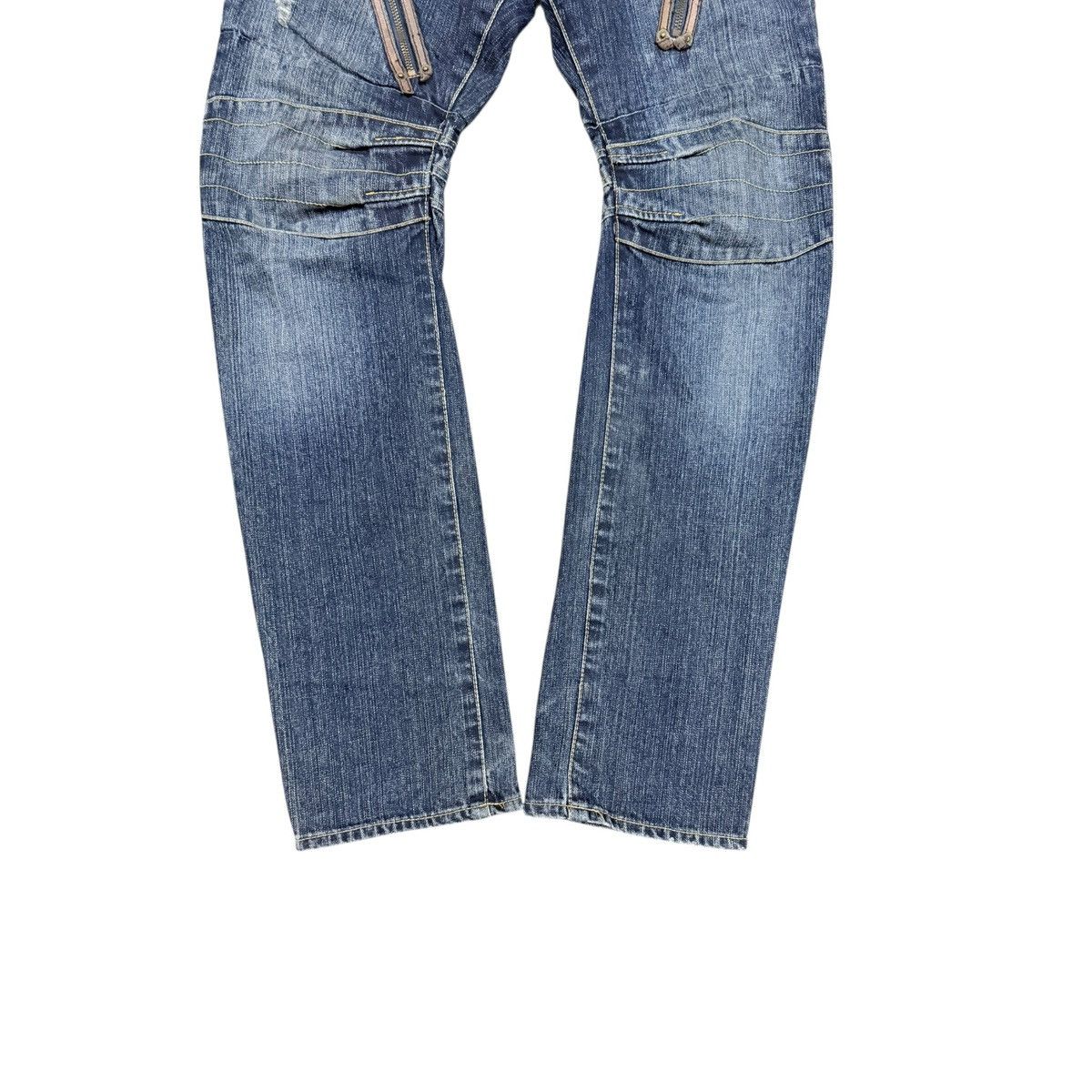 PPFM Vtg🔥PPFM Bondage Zipper Double Waist Curve Jeans Size US 32 / EU 48 - 4 Thumbnail