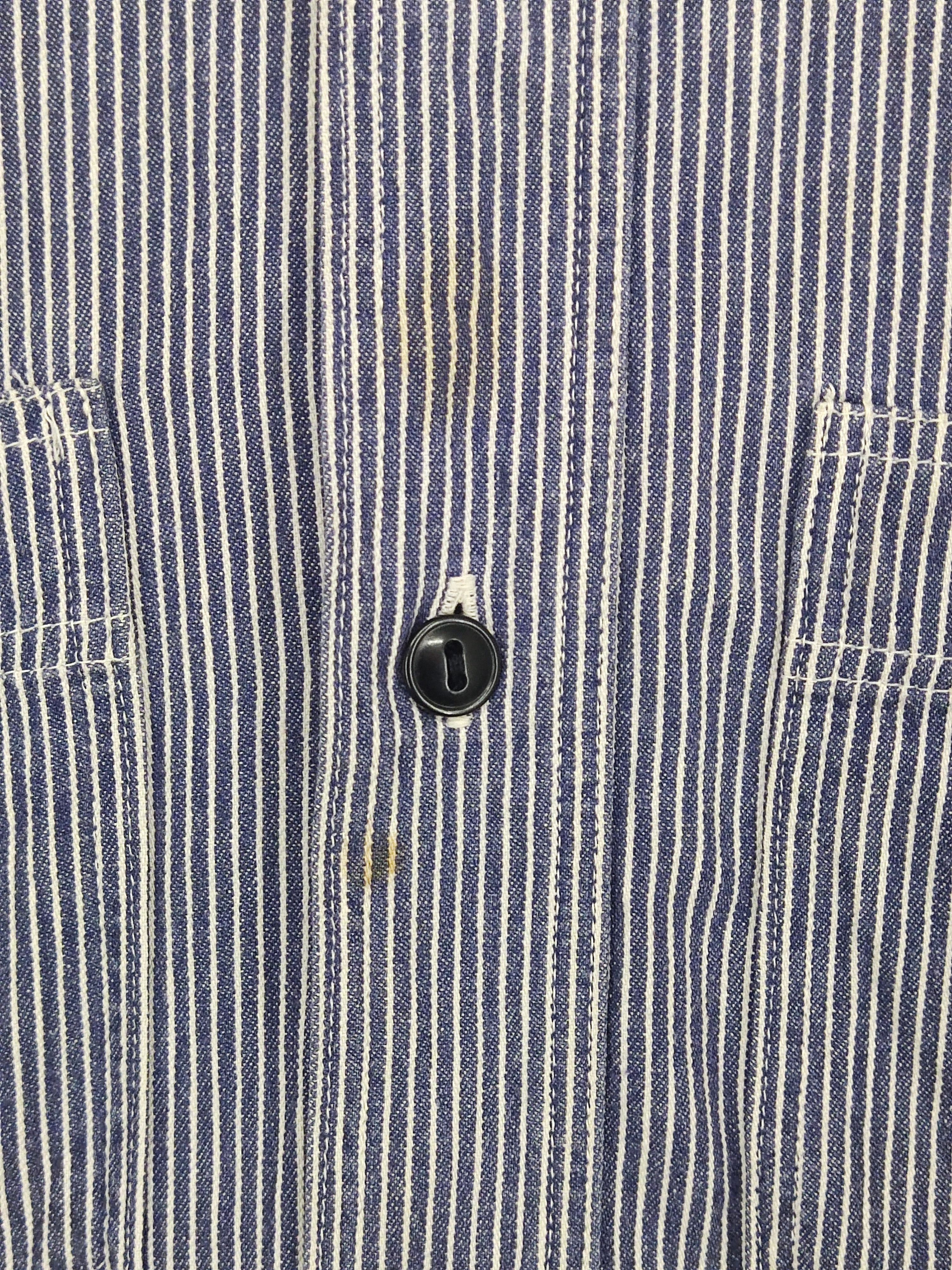 Vintage Sugar Cane Hickory Striped Work Shirt
