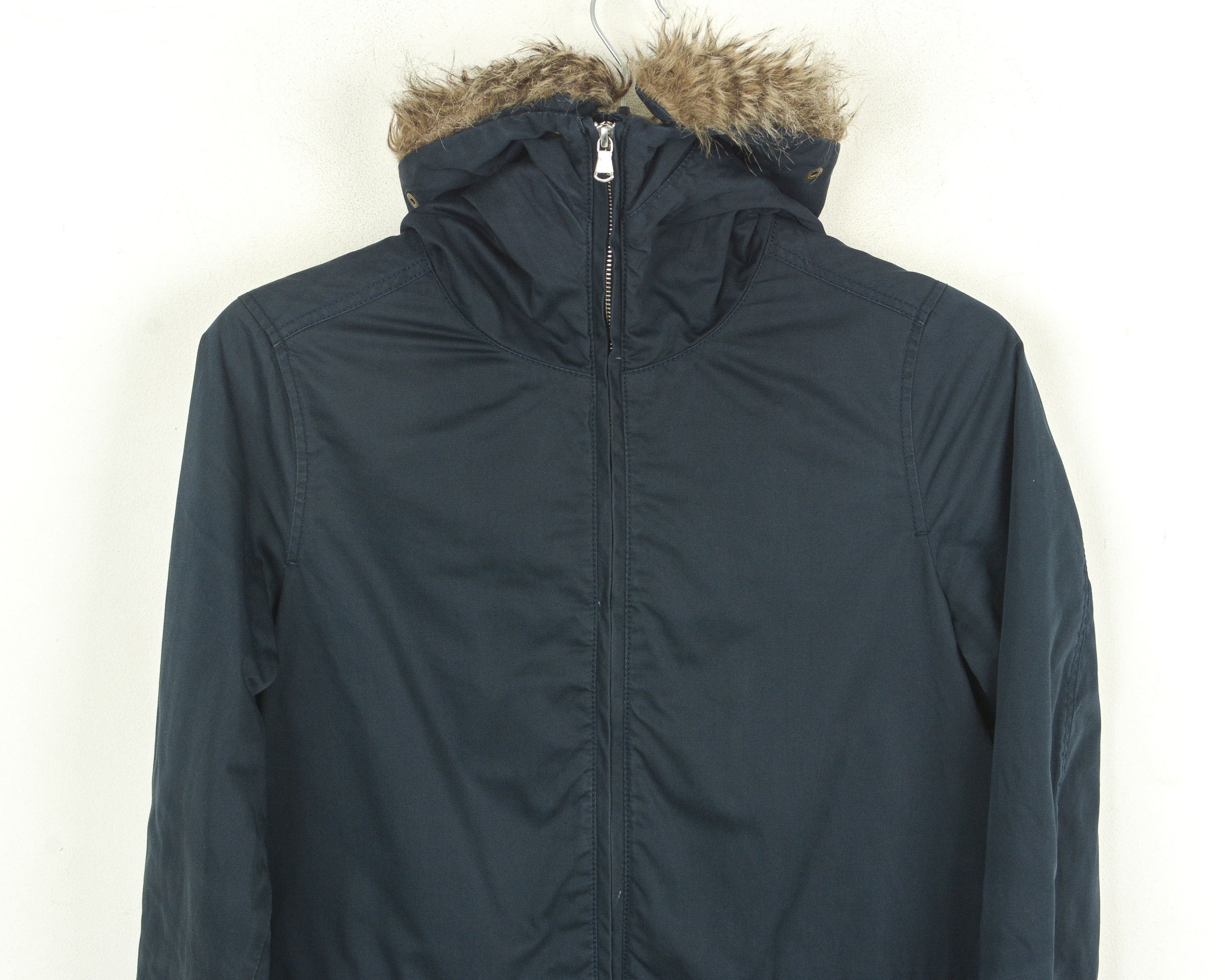 Tommy Hilfiger × Tommy Jeans Womens S Parka US 4 Jacket EU 36 Coat Navy Cotton Size S / US 4 / IT 40 - 2 Thumbnail
