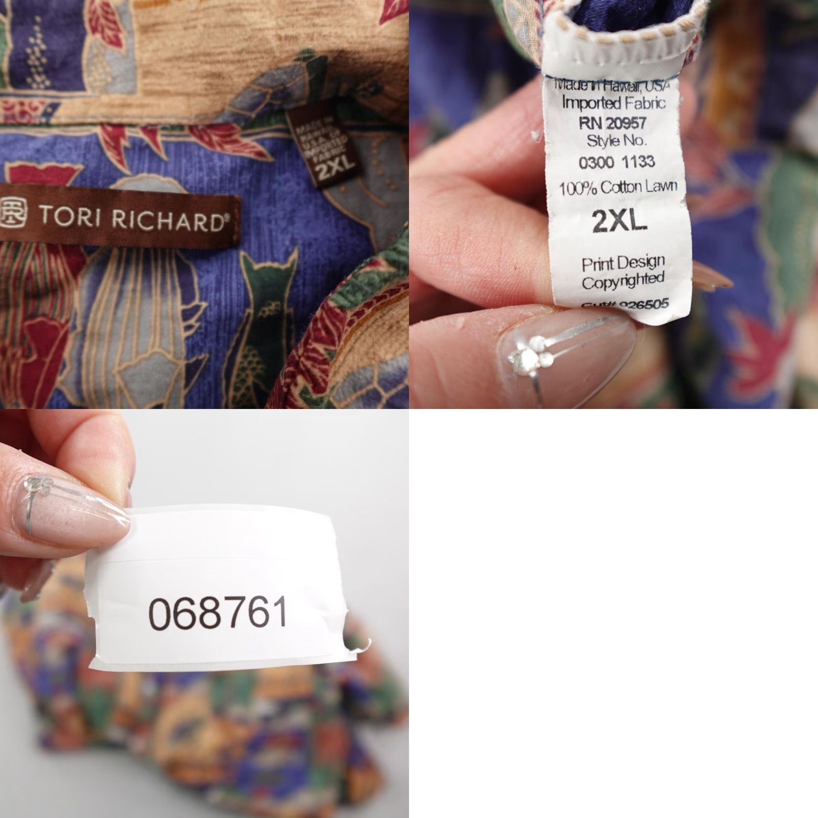 Tori Richard Tori Richard Shirt Mens 2XL Sea Life Turtles Fish Hawaiian Aloha Tropical Camp Size US XXL / EU 58 / 5 - 8 Thumbnail