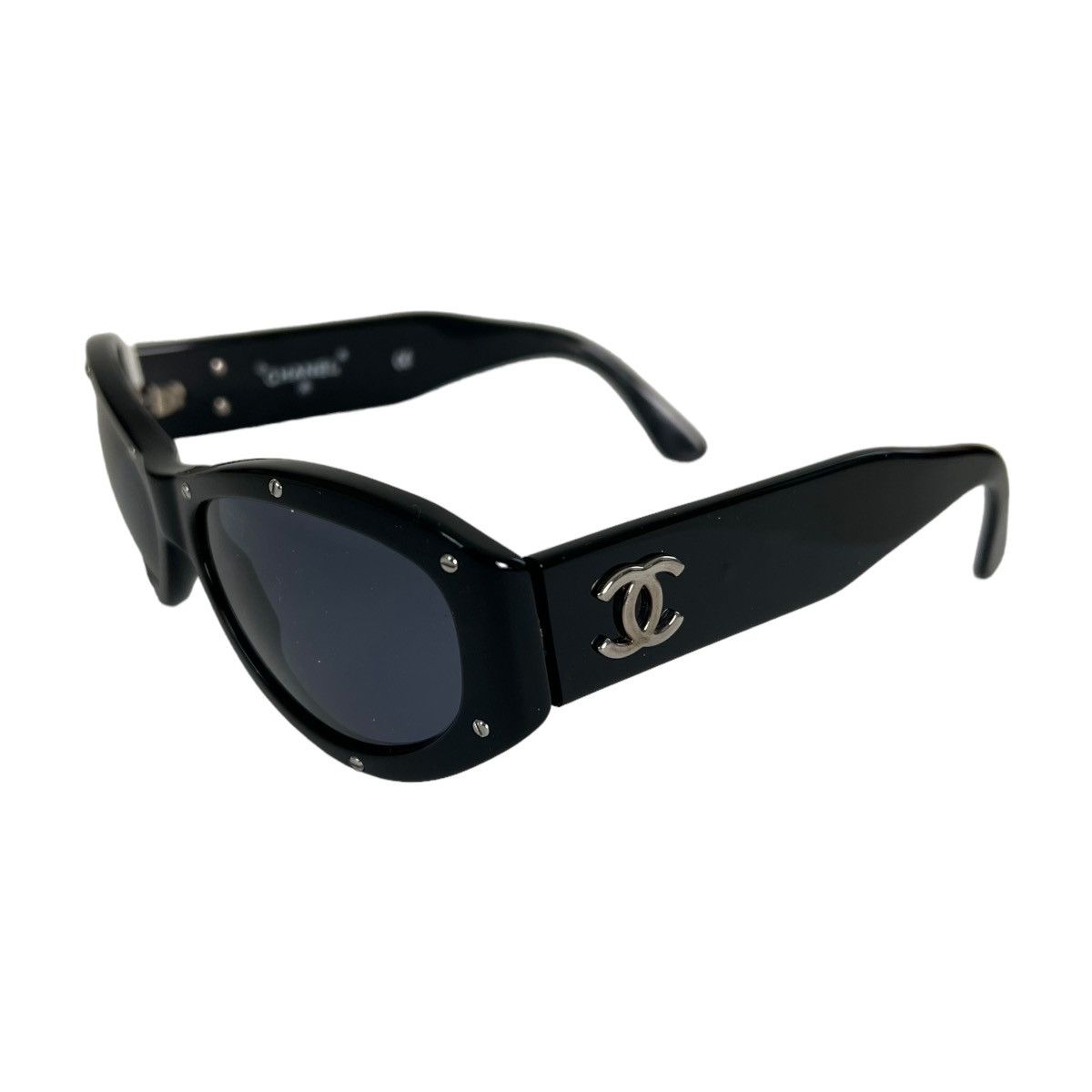 Chanel Chanel Studded CC Logo Sunglasses Size ONE SIZE - 3 Thumbnail