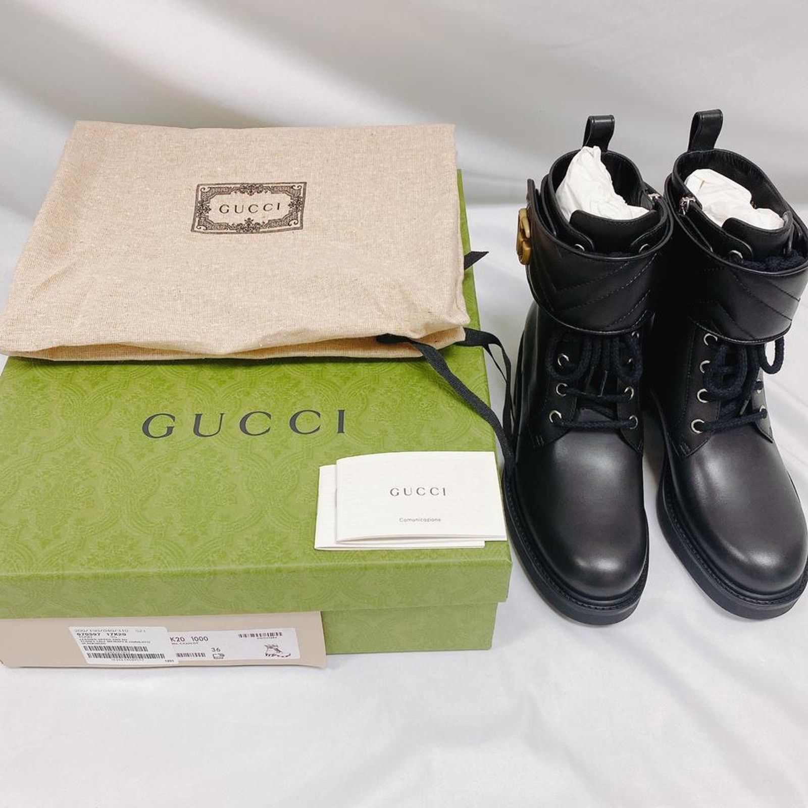 Gucci Marmont GG logo leather boots 37 Size US 7 / IT 37 - 8 Thumbnail