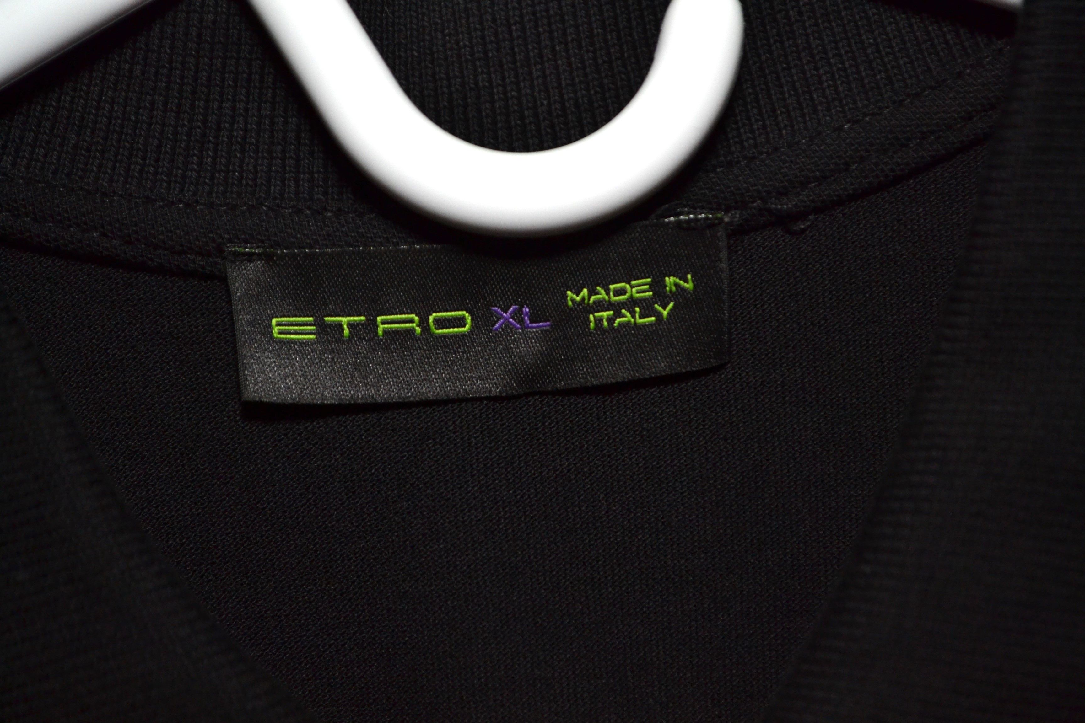 Etro Etro Black Paisley Print Polo Shirt XL Size US XL / EU 56 / 4 - 4 Thumbnail