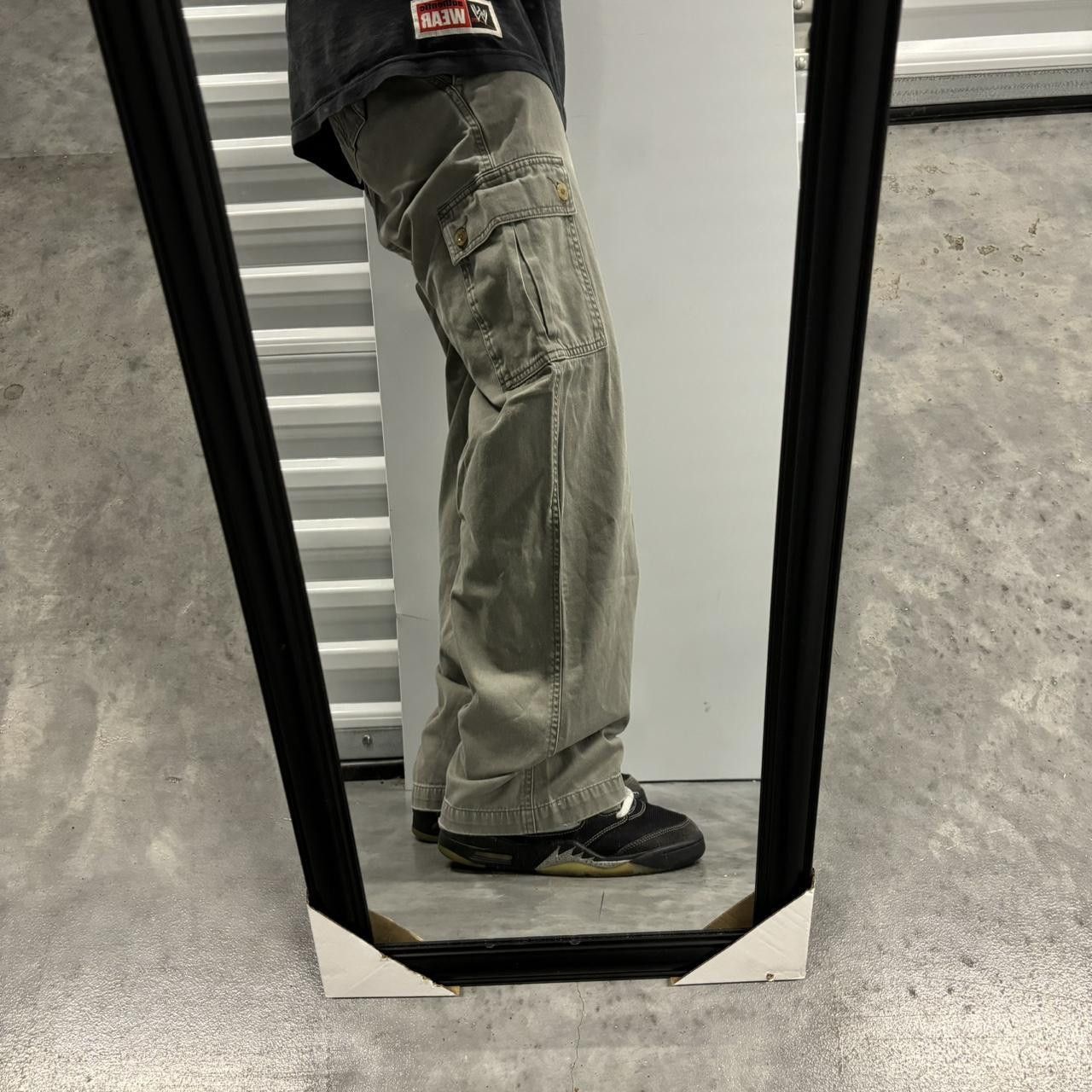 Japanese Brand × Vintage Crazy Vintage Y2K/2000s Baggy Khaki Skater Cargo Pants! Size US 26 / EU 42 - 2 Thumbnail