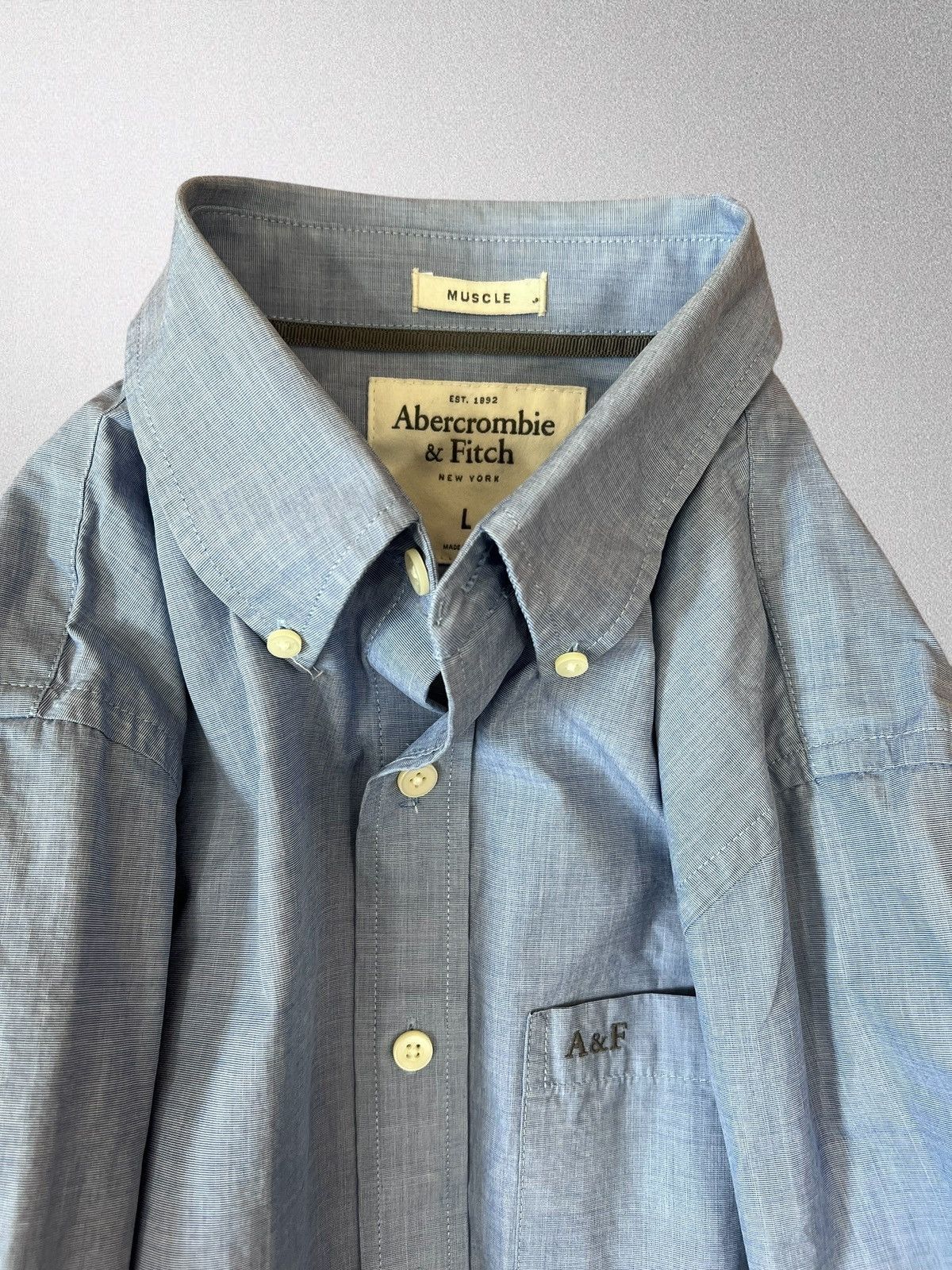 Abercrombie & Fitch Abercrombie & Fitch Muscle blue shirt size M/L Size US M / EU 48-50 / 2 - 5 Thumbnail