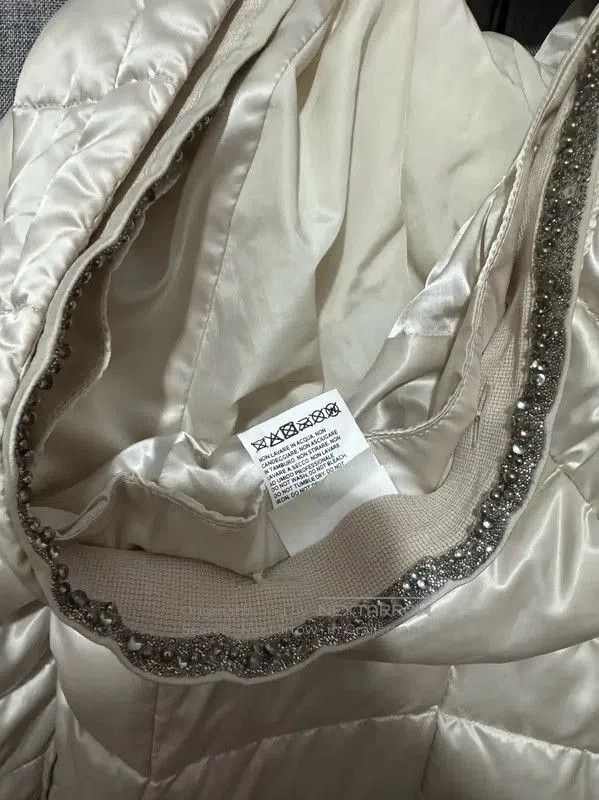 Max Mara MaxMara Silver Long Padded Coat . Size M / US 6-8 / IT 42-44 - 3 Thumbnail