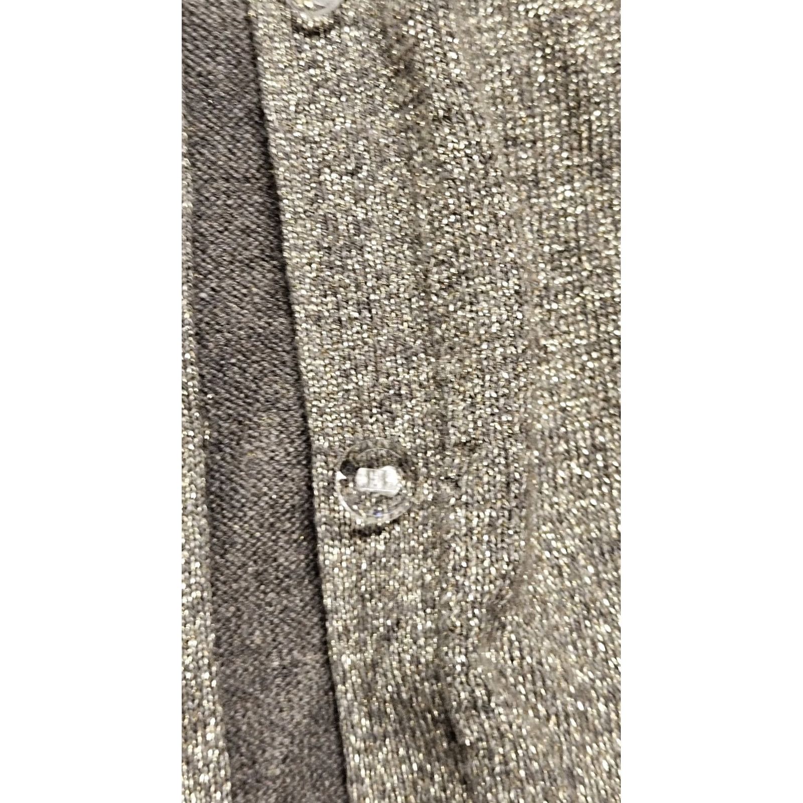 Banana Republic VINTAGE Banana Republic Cardigan Women’s Small Metallic Taupe Button Front Size S / US 4 / IT 40 - 4 Thumbnail