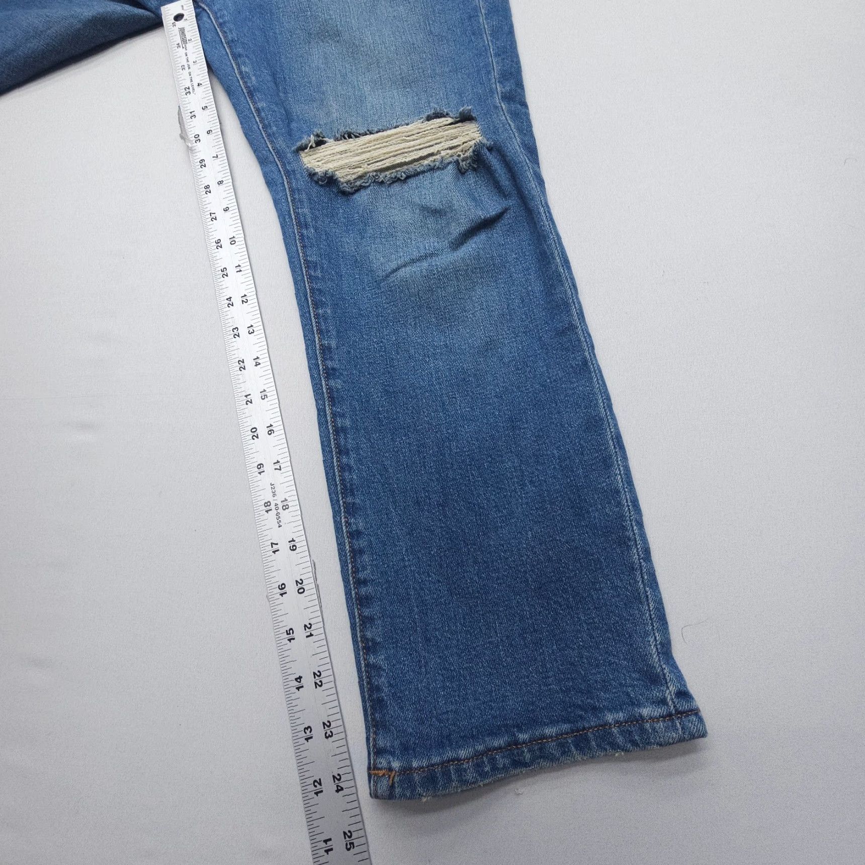 Madewell Madewell The Perfect Vintage Crop JeanS Womens 27 P Blue Distressed Stretch Denim Size 27" / US 4 / IT 40 - 5 Thumbnail