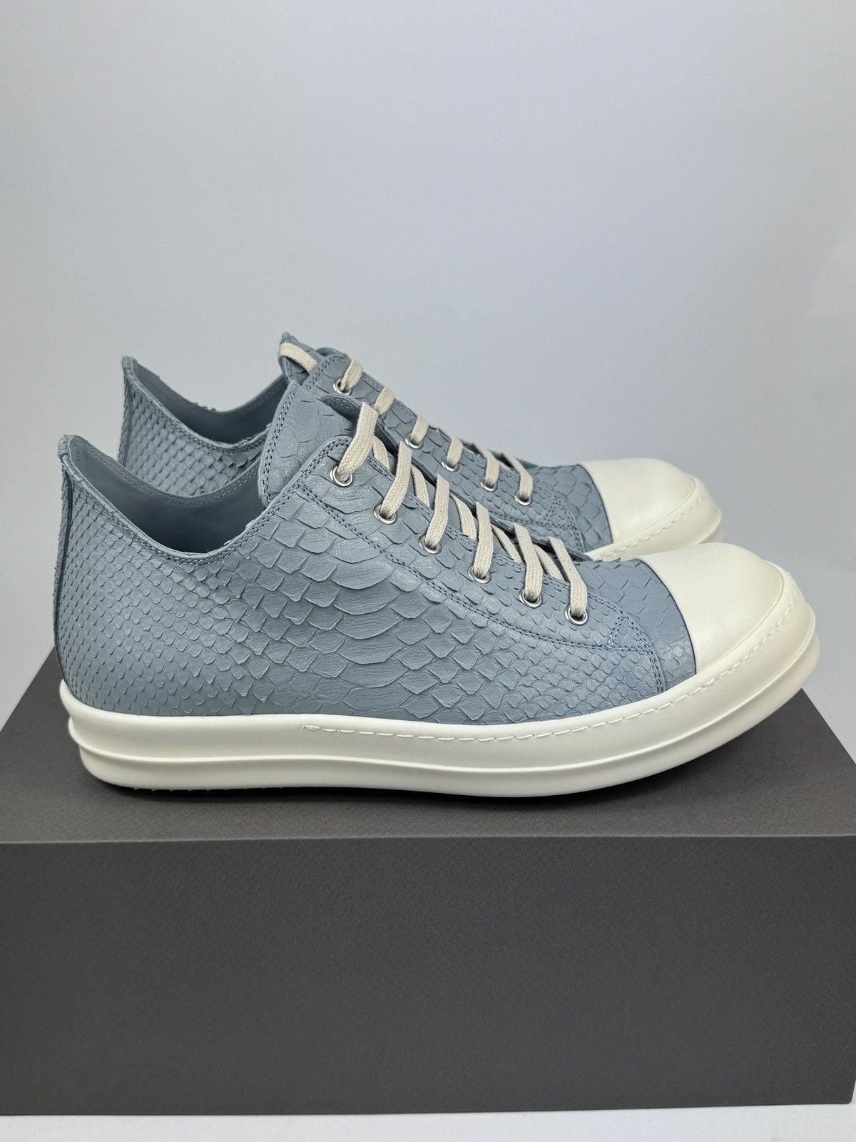 Rick Owens PYTHON LOW TOP SNEAKERS (RARE) Size US 11 / EU 44 - 3 Thumbnail
