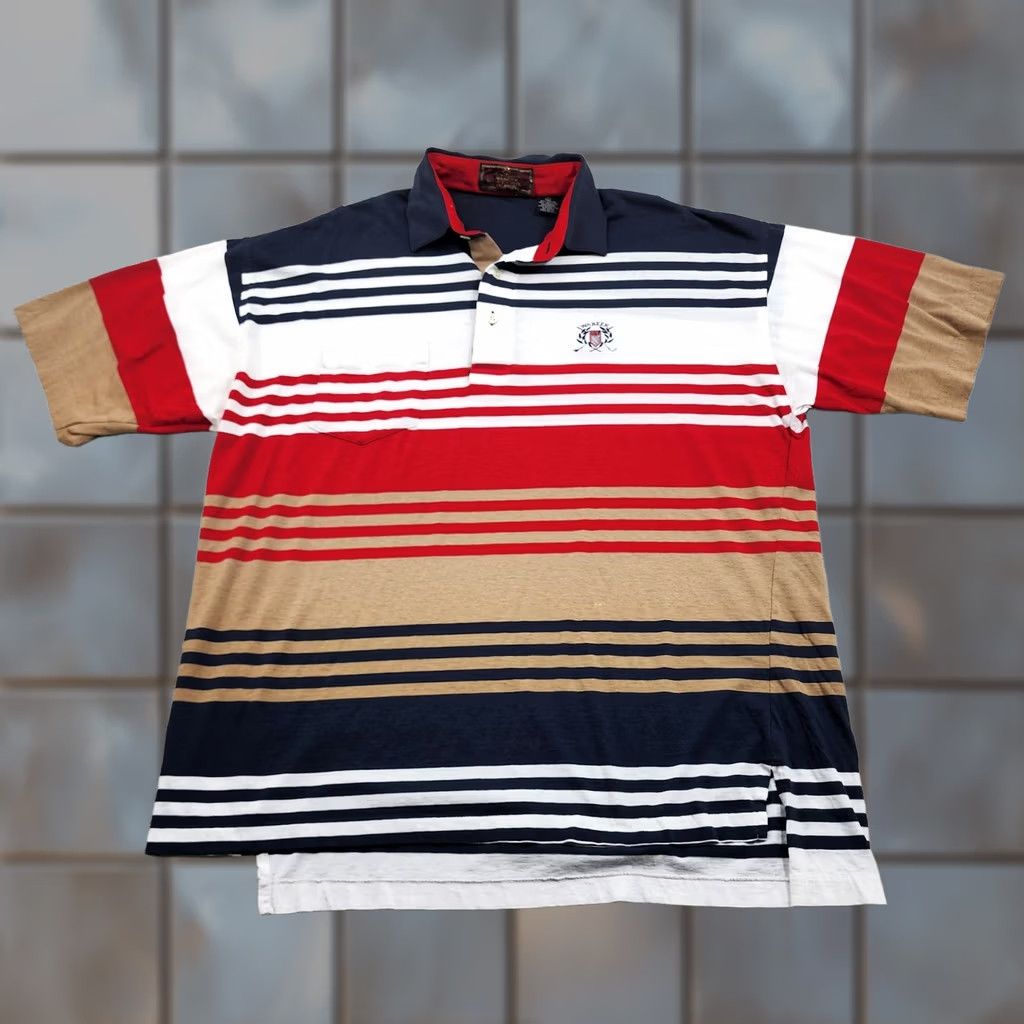 Vintage VINTAGE Wabeek Golf Club Polo Shirt Mens XL Striped Embroidered Golf Preppy Size US XL / EU 56 / 4 - 1 Thumbnail