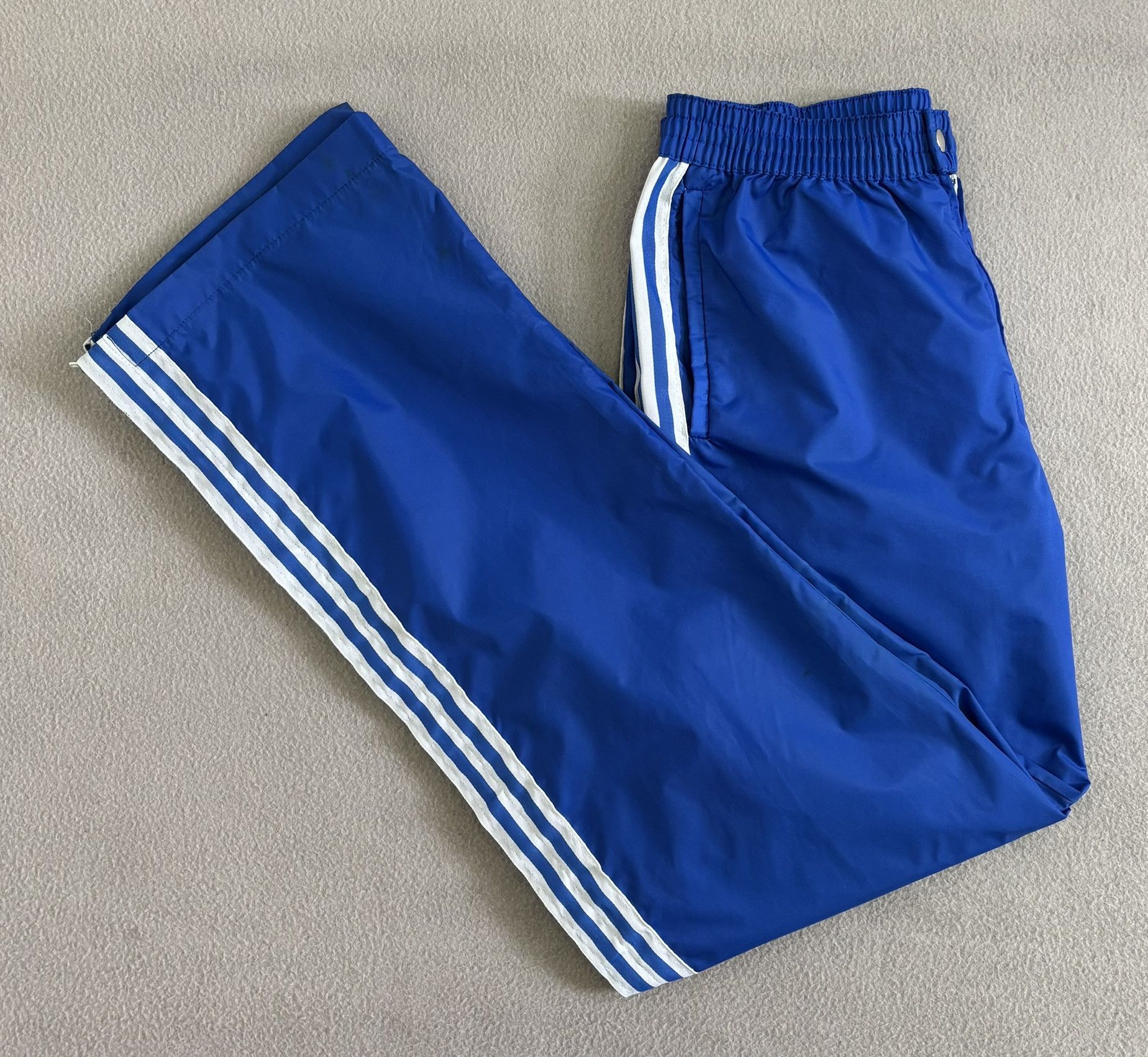 Adidas × Vintage Adidas Originals Zip Vintage 80s blue Pants Size XS Size US 29 - 1 Thumbnail