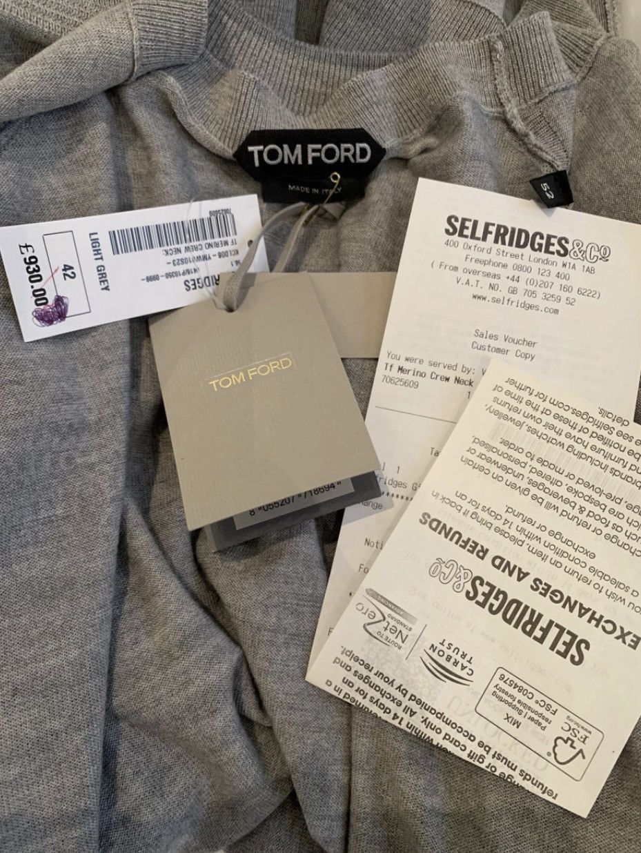 Tom Ford TOM FORD Slim-Fit Merino Wool sweatshirt 52|T Size US XL / EU 56 / 4 - 4 Thumbnail